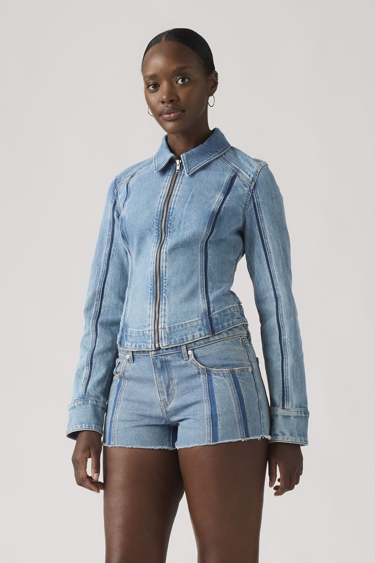 SHADOW SEAMED TRUCKER JACKET 1