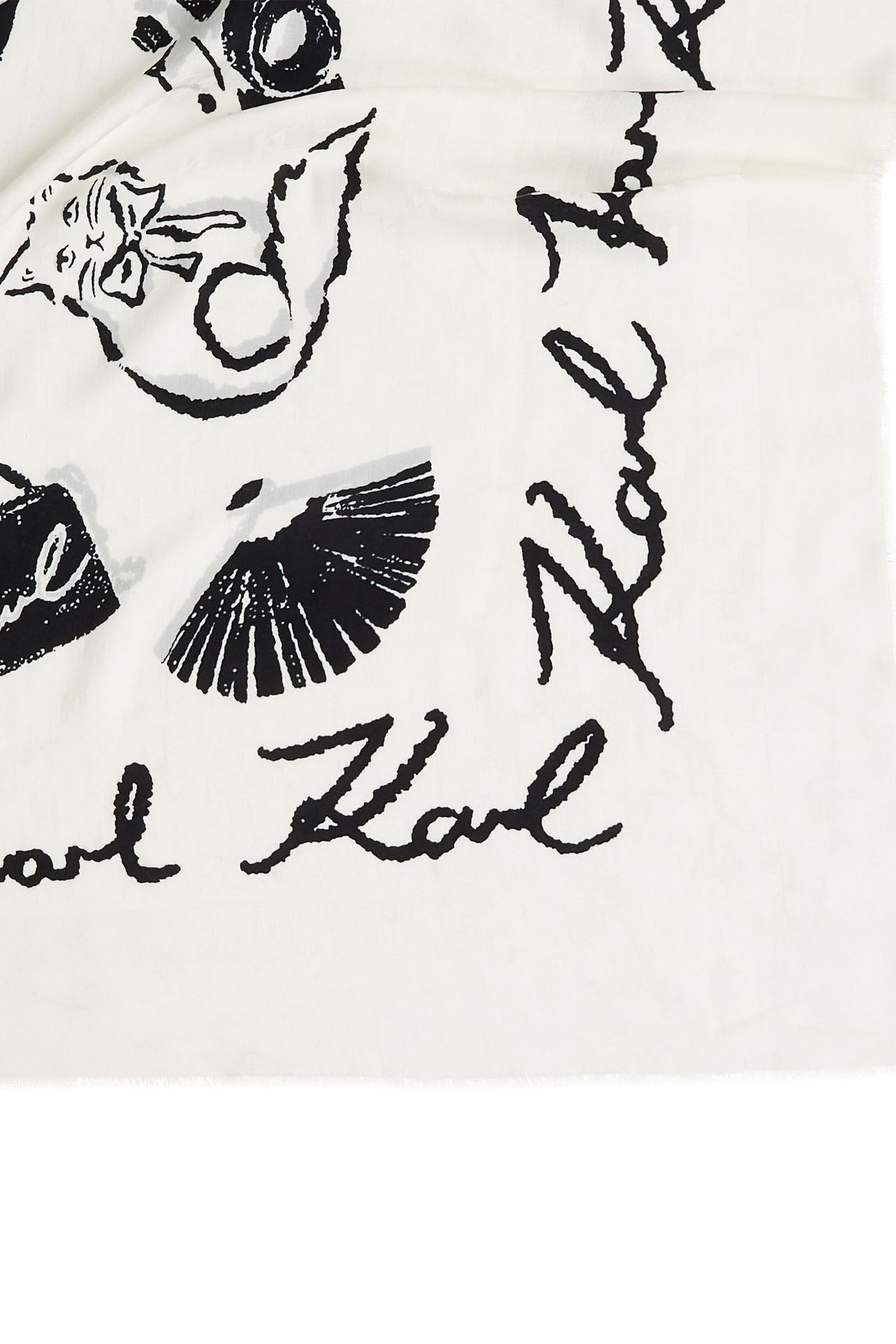 K/MONOGRAM JKRD BL/WH SCARF WHITE/BLACK 4