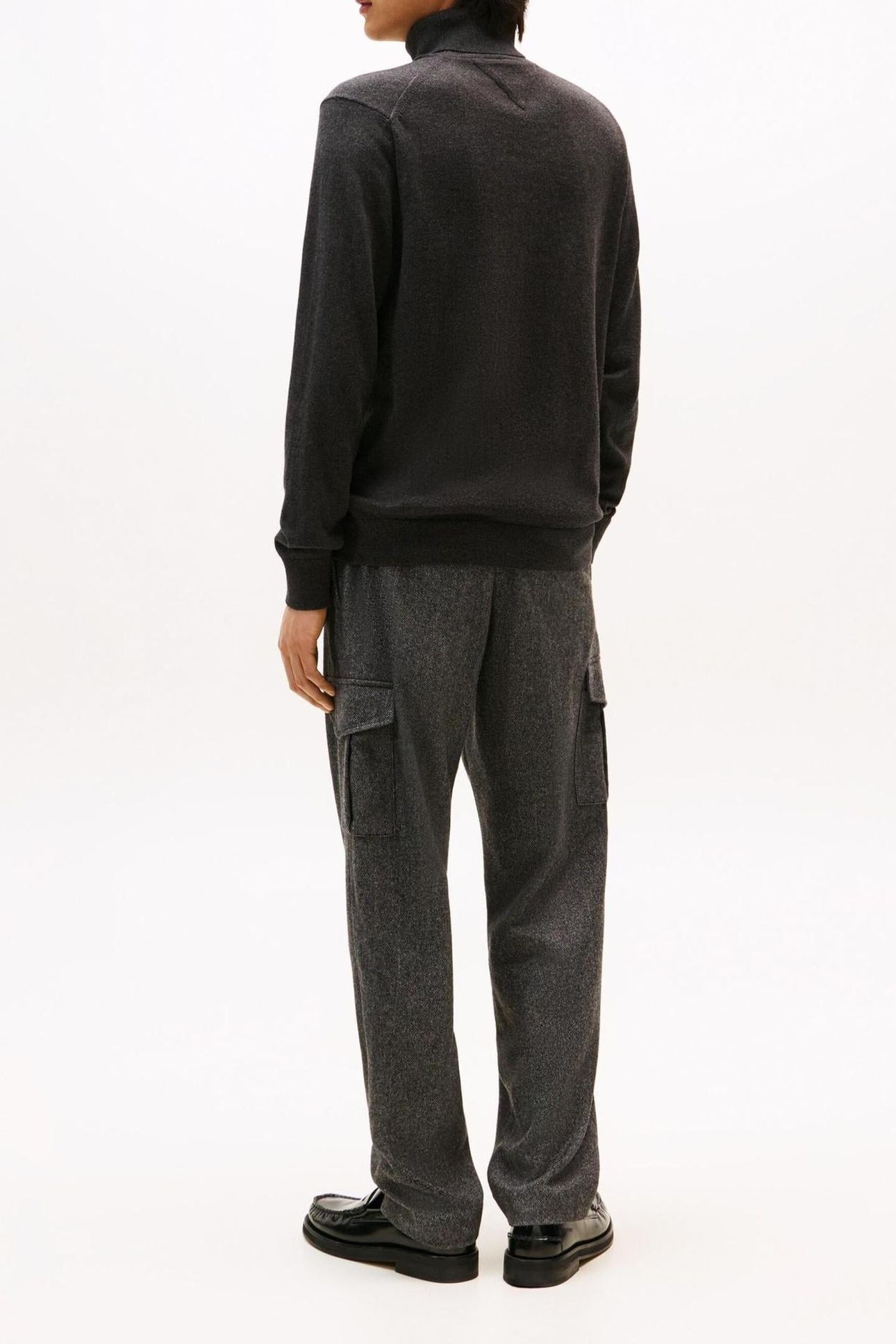 PIMA COTTON CASHMERE SWEATER DARK GREY HEATHER 5