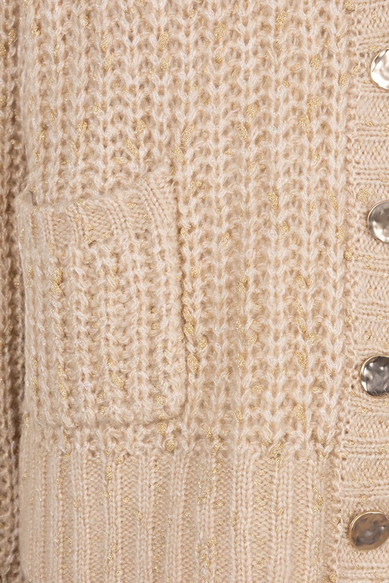 CARDIGAN OVERSIZE LUREX LIGHT SAND 6