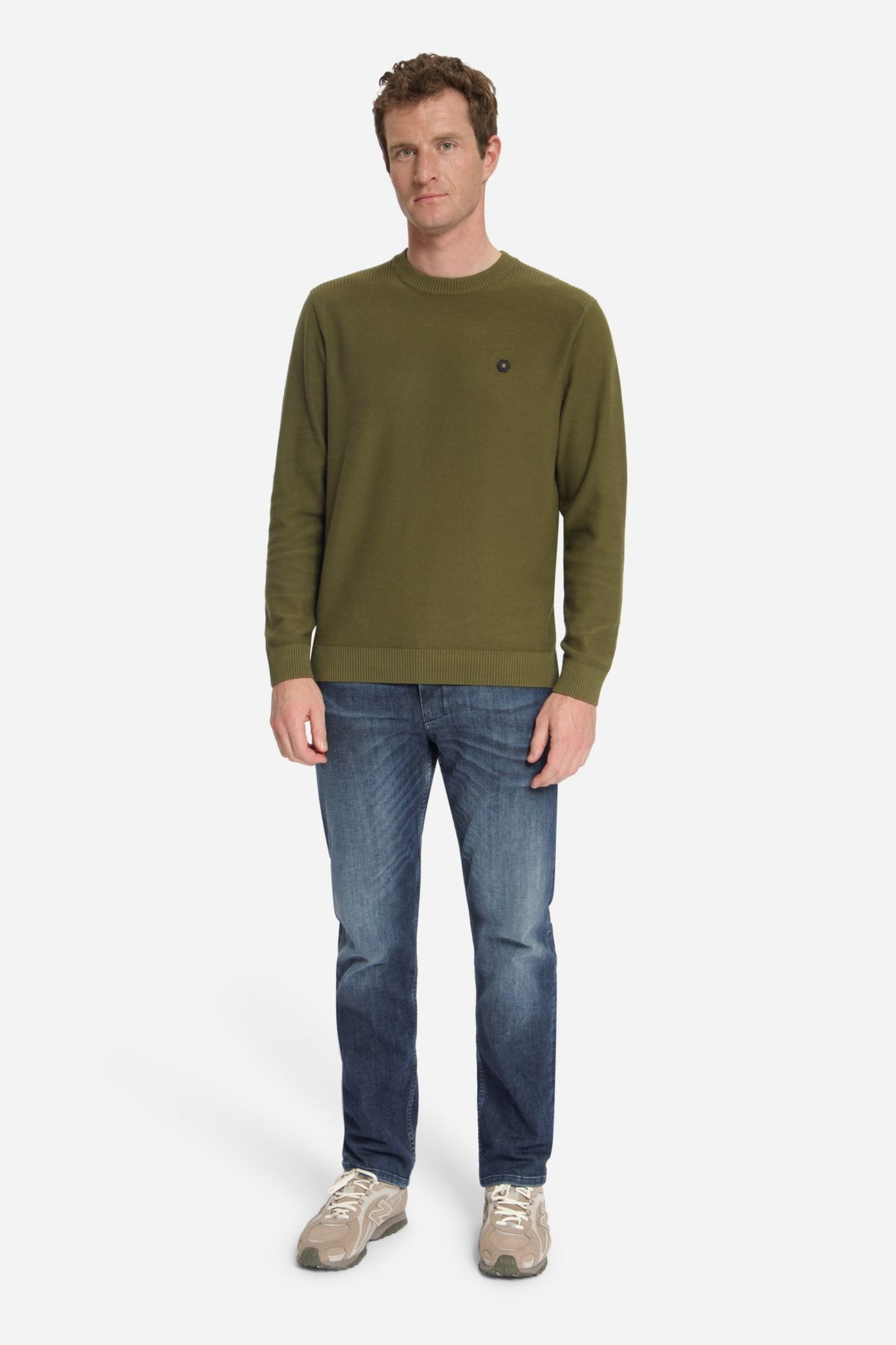 PULLOVER CREWNECK SHOULDER DETAIL MOSS 3