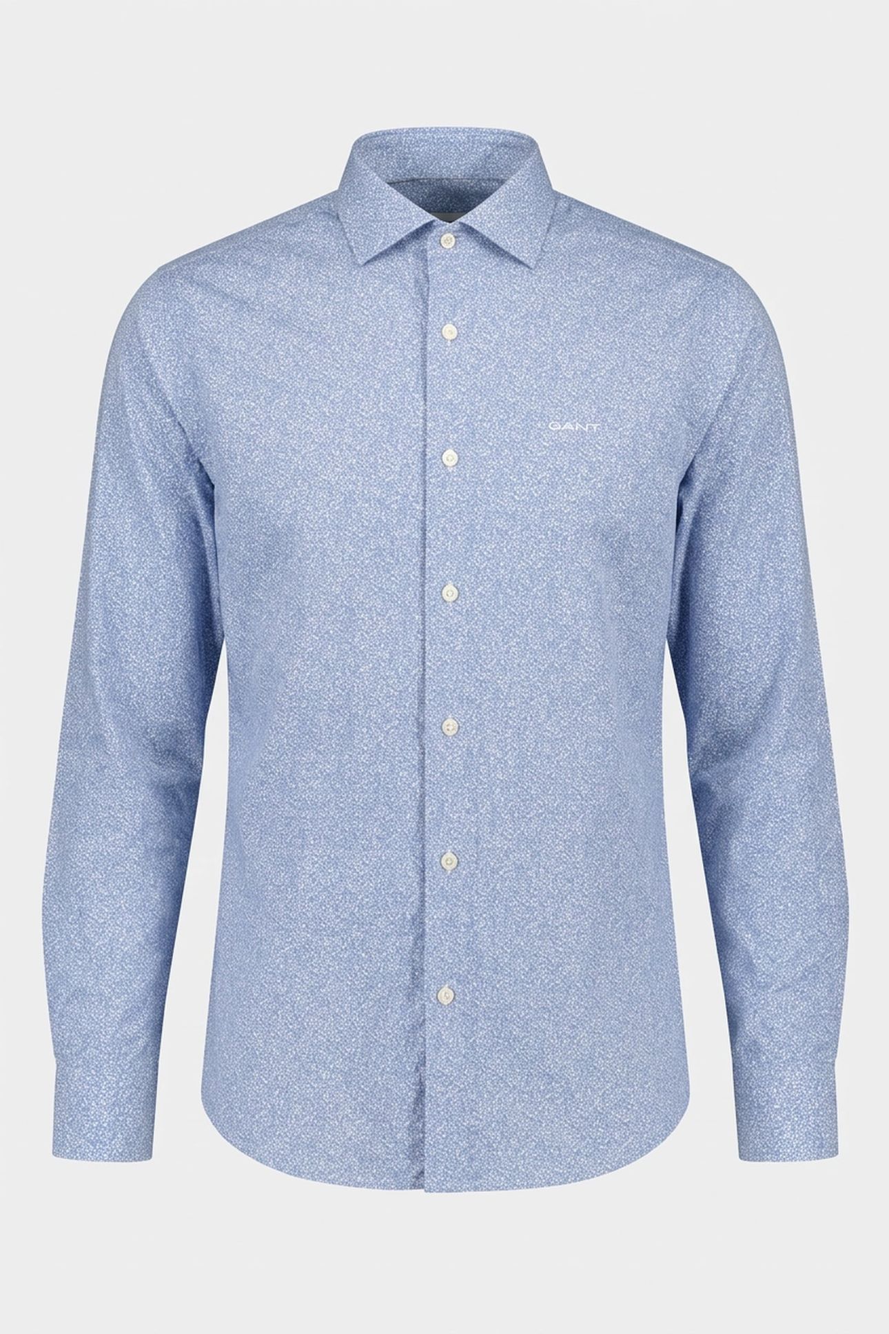 REG POPLIN AOP SHIRT FADED DENIM 3