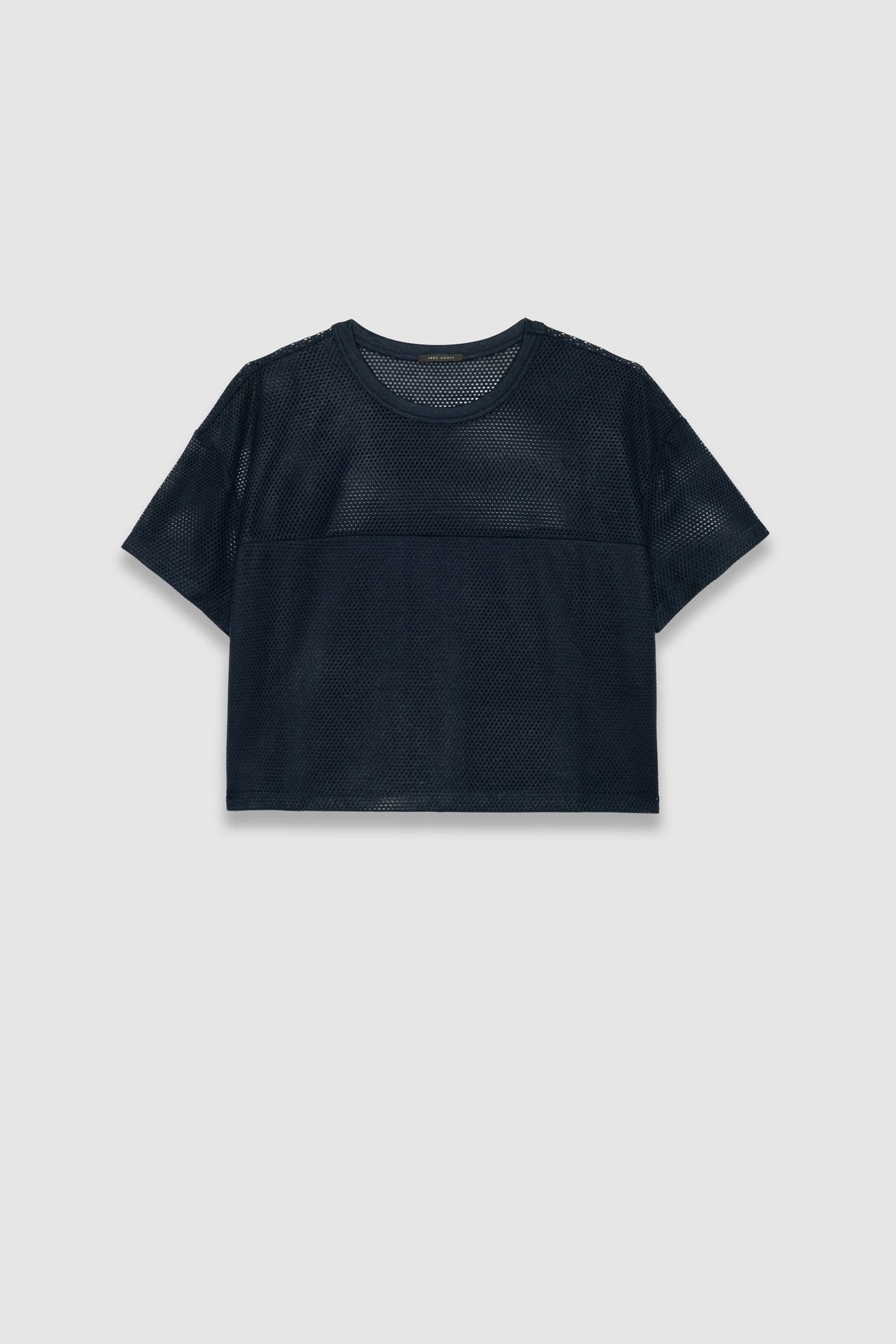 NAVY EMBOSSED MESH T-SHIRT 4