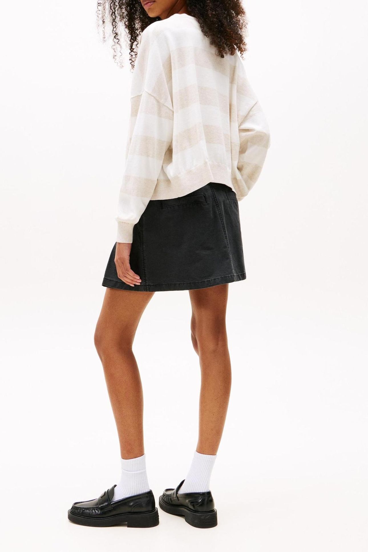TJW RELAXED STRIPE CARDIGAN OATMEAL HEATHER/STRIPE 3