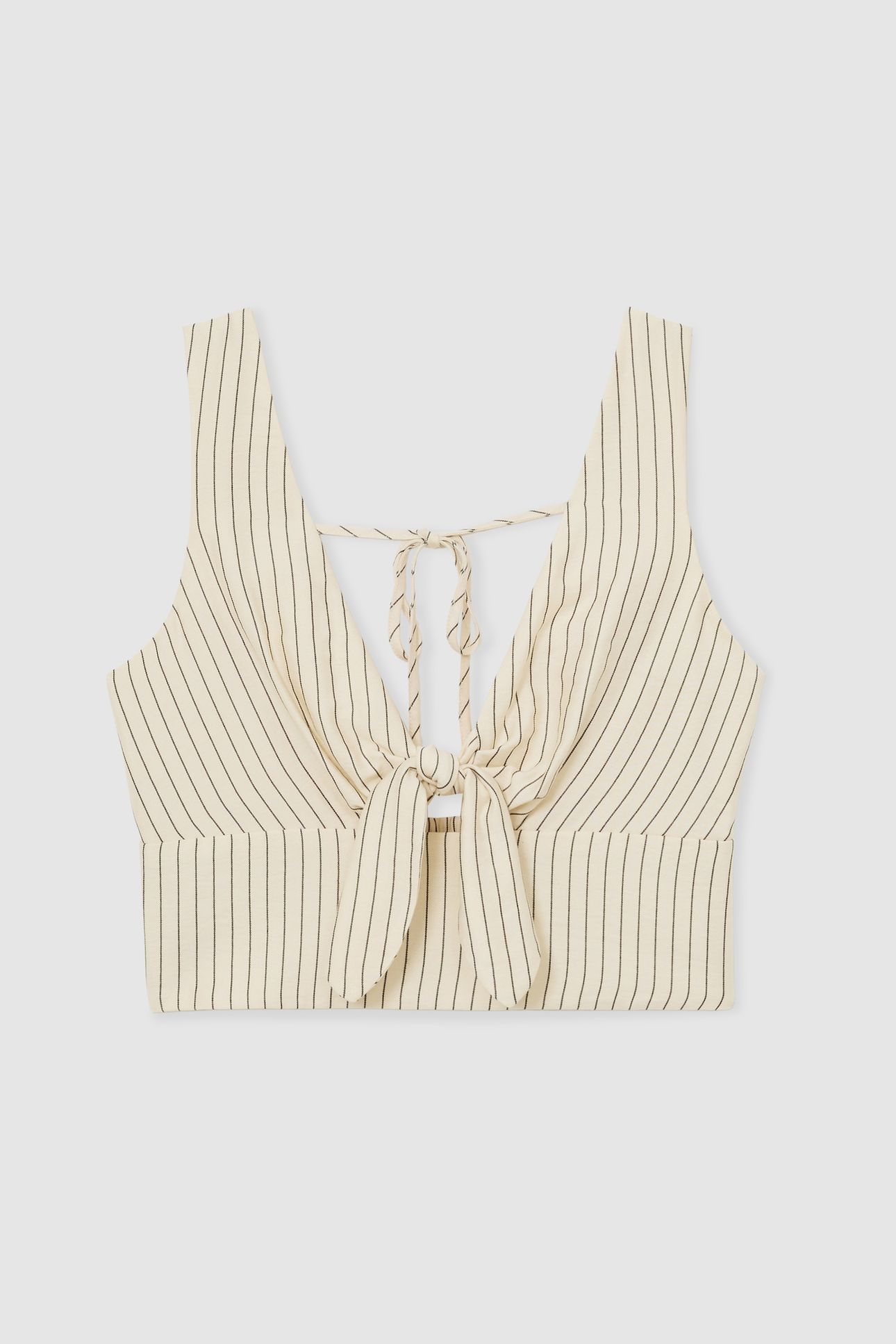 PINSTRIPE COORD TOP CREAM/BLACK 4