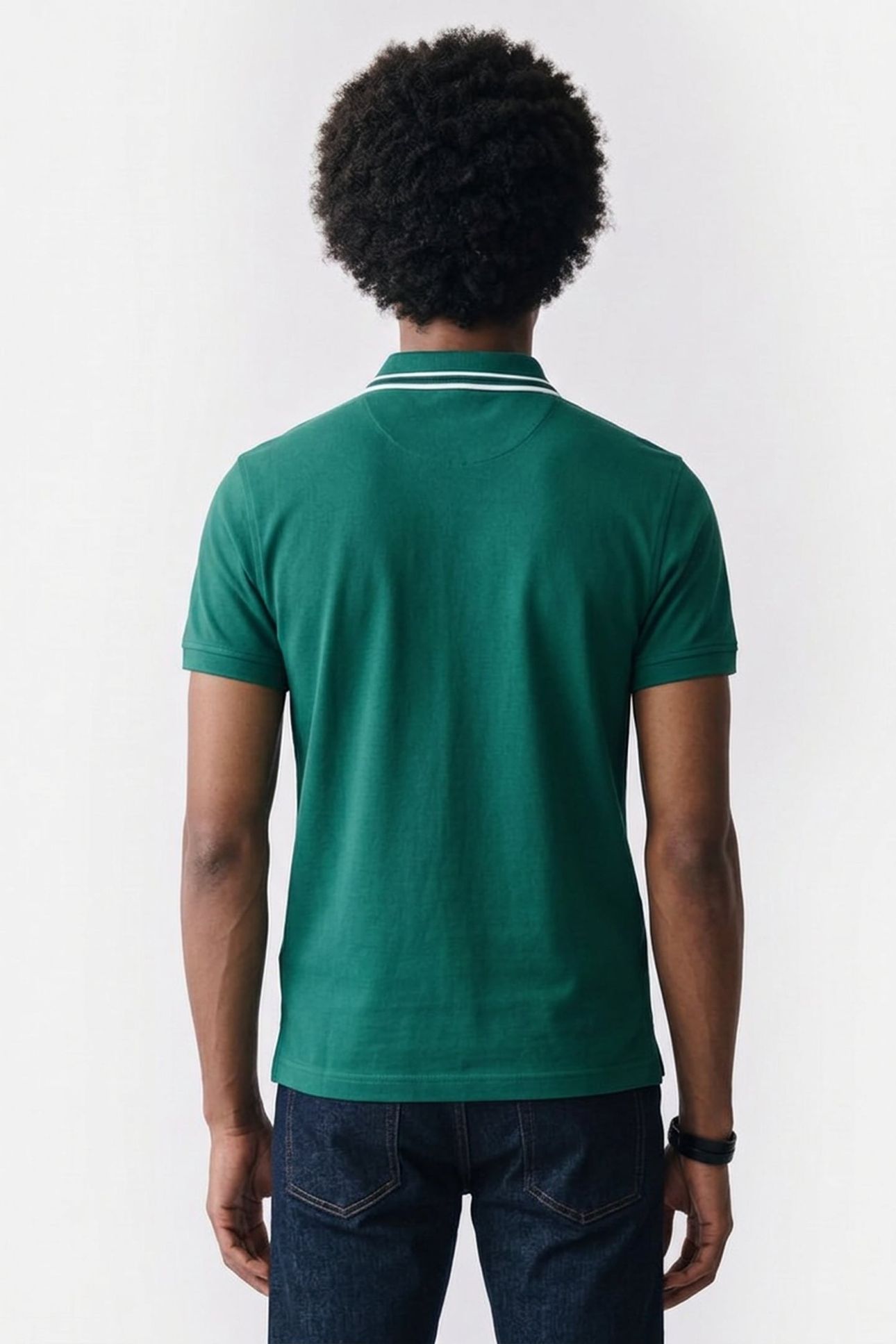 COLLAR TIPPING SS POLO DEEP FOREST GREEN 2