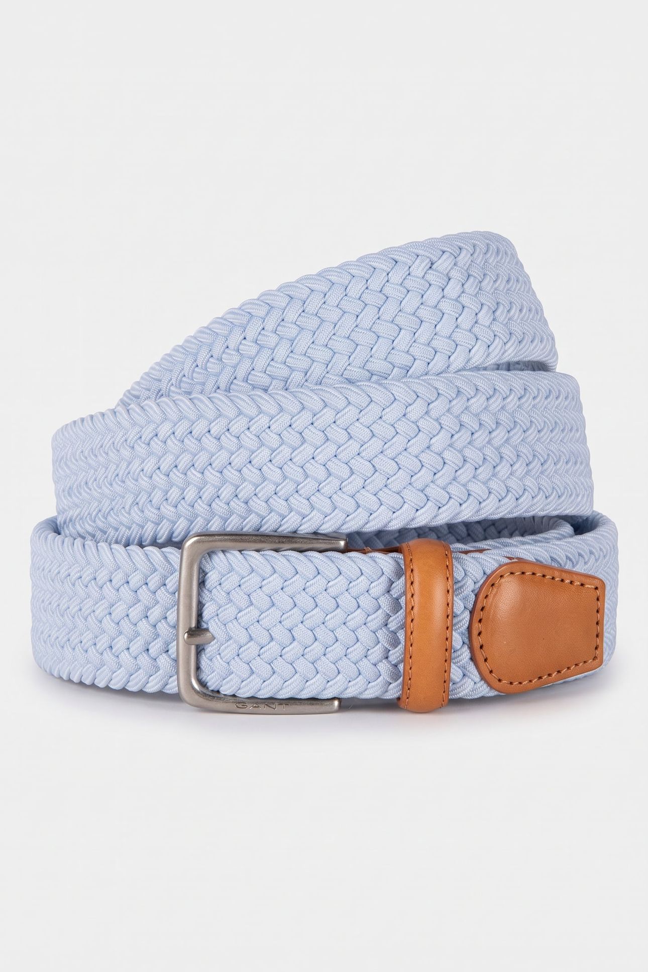 BRAIDED ELASTIC BELT MUTED BLUE 1
