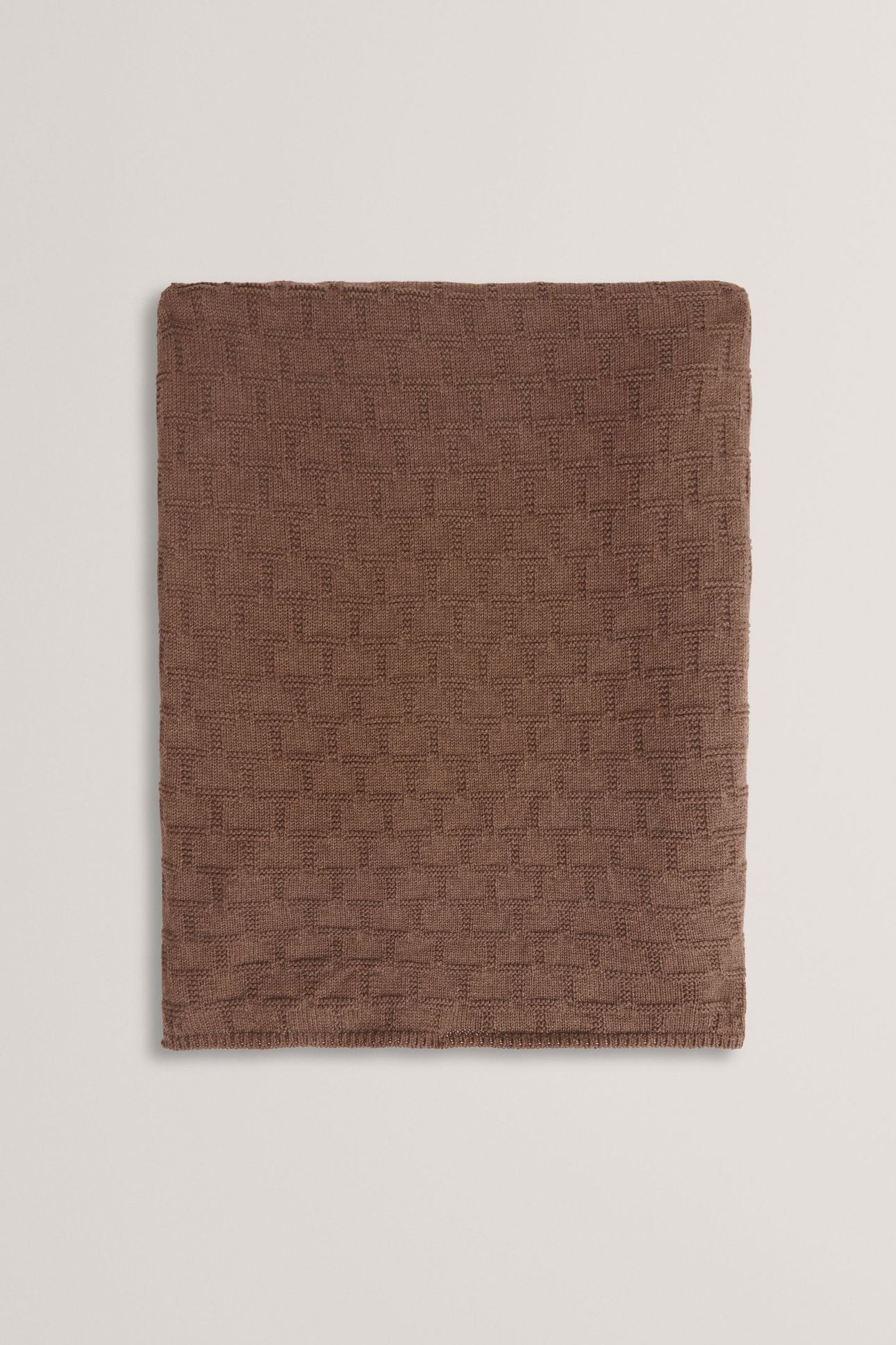 REPEAT KNIT SCARF BROWN 2
