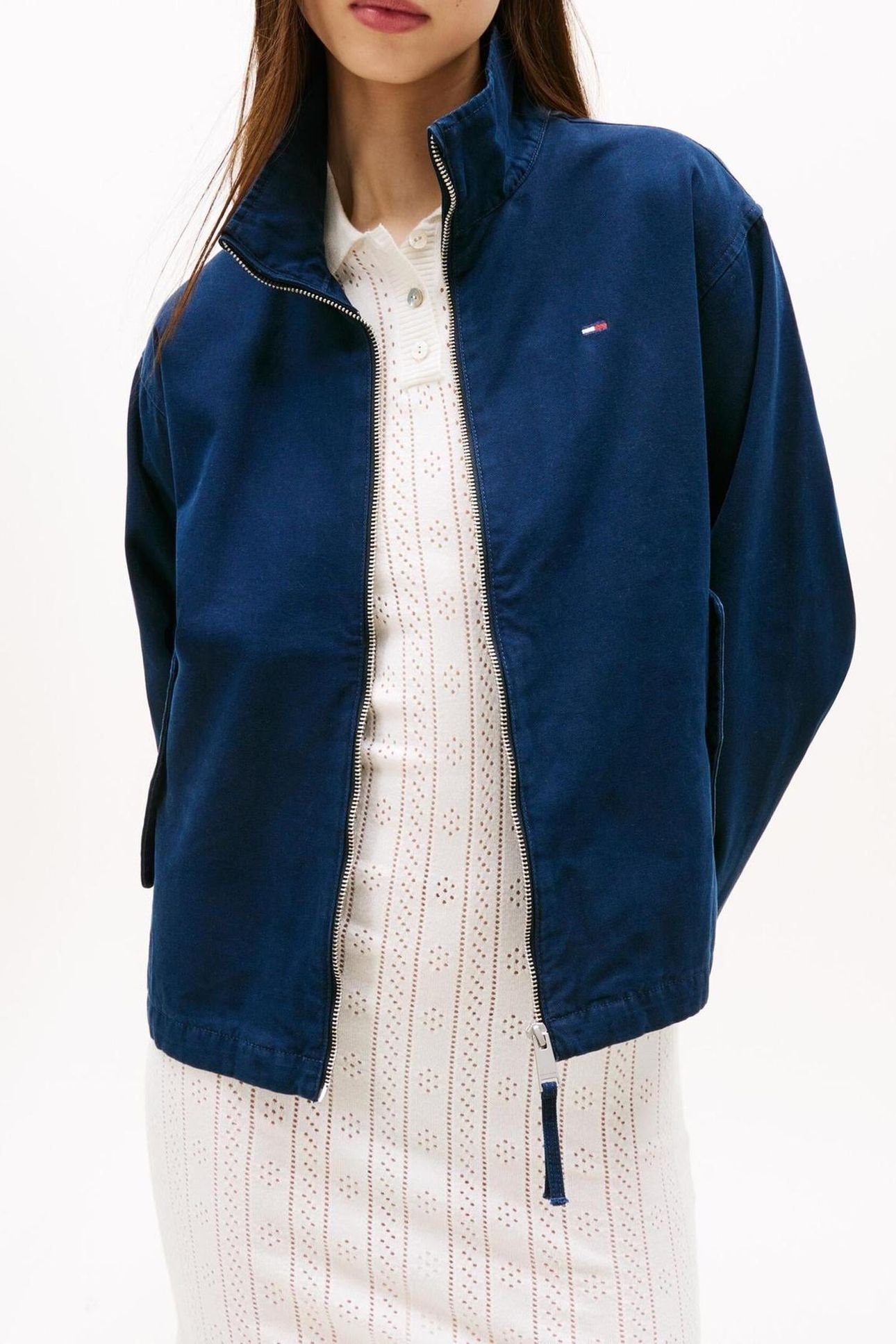 TJW REG ZIP COTTON JACKET DARK NIGHT NAVY 1