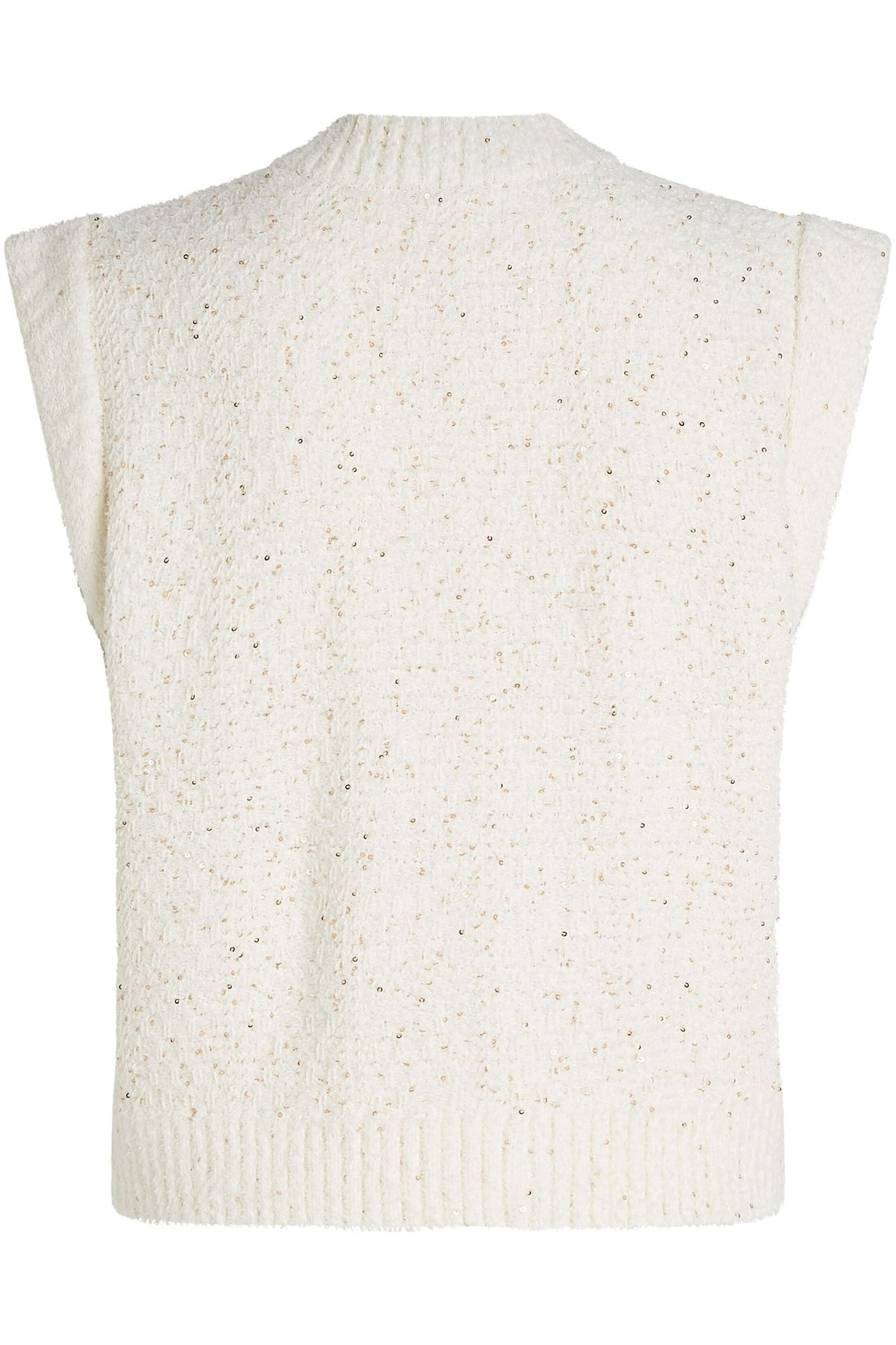 BOUCLE KNIT VEST CANNOLI CREAM 5