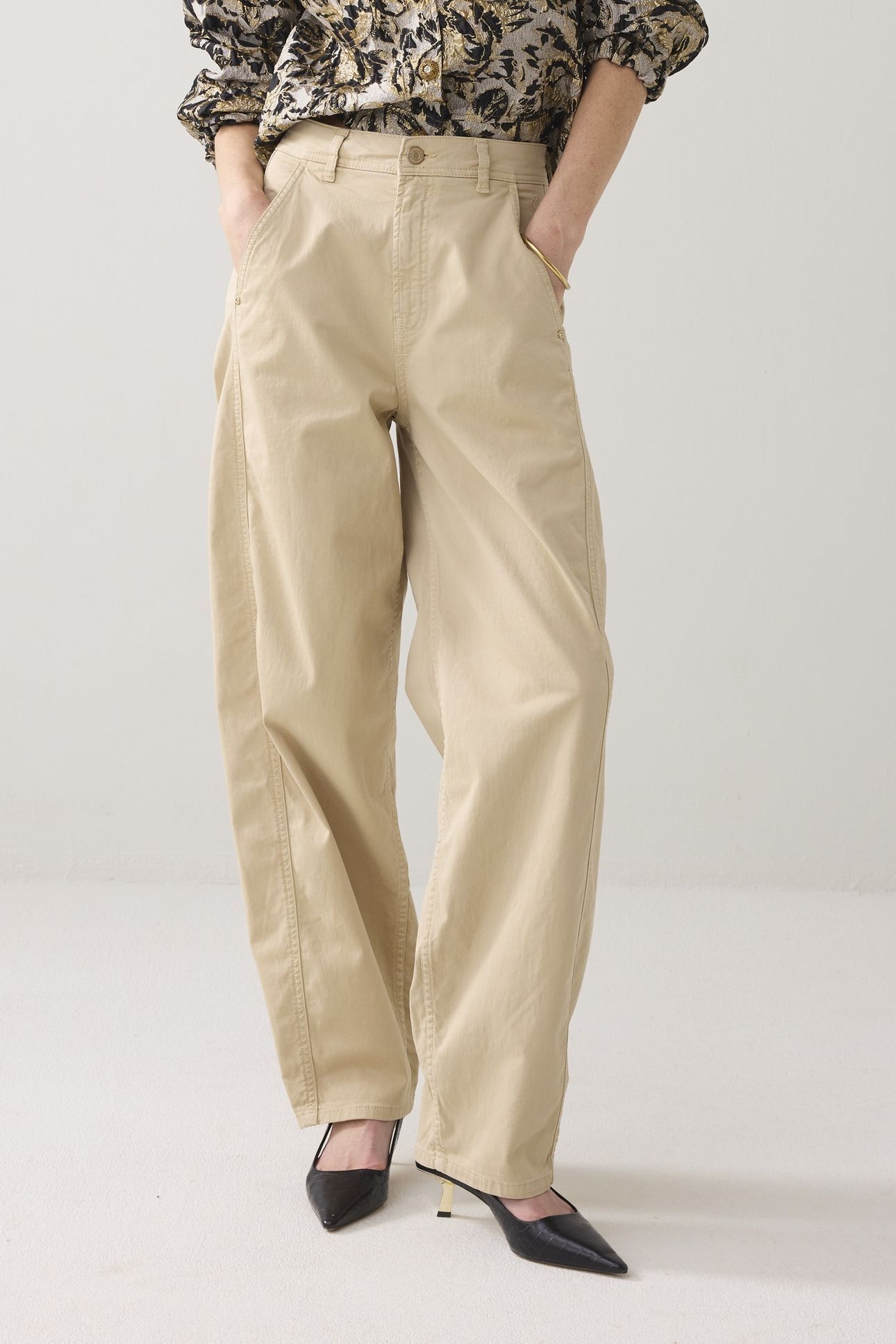 PANT COCOON STRETCH BROKEN TWILL WHITES 1