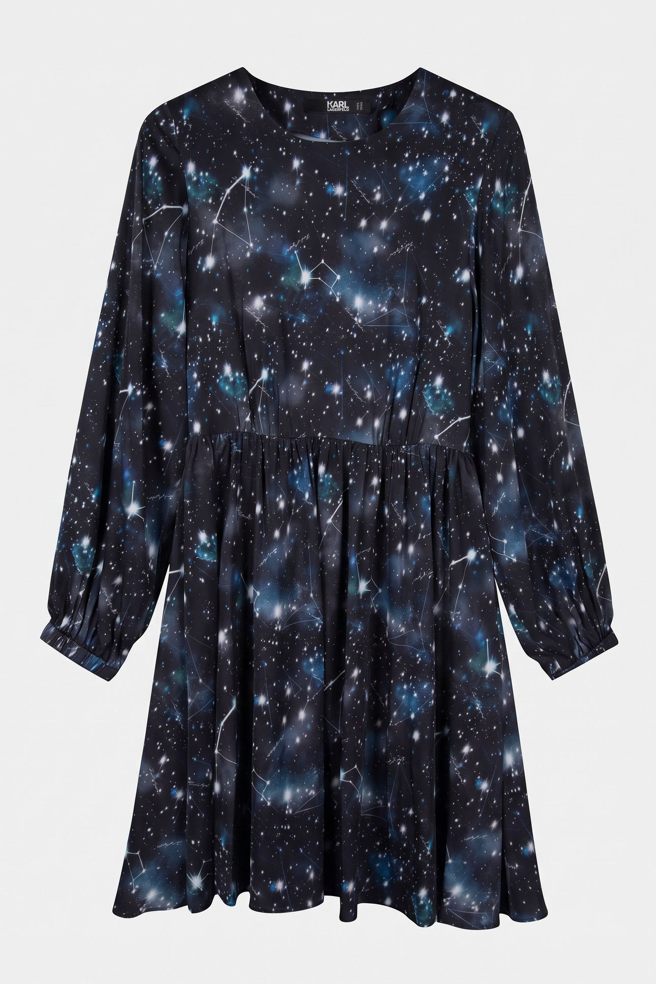 COSMIC PRINT LS DRESS BLACK 3