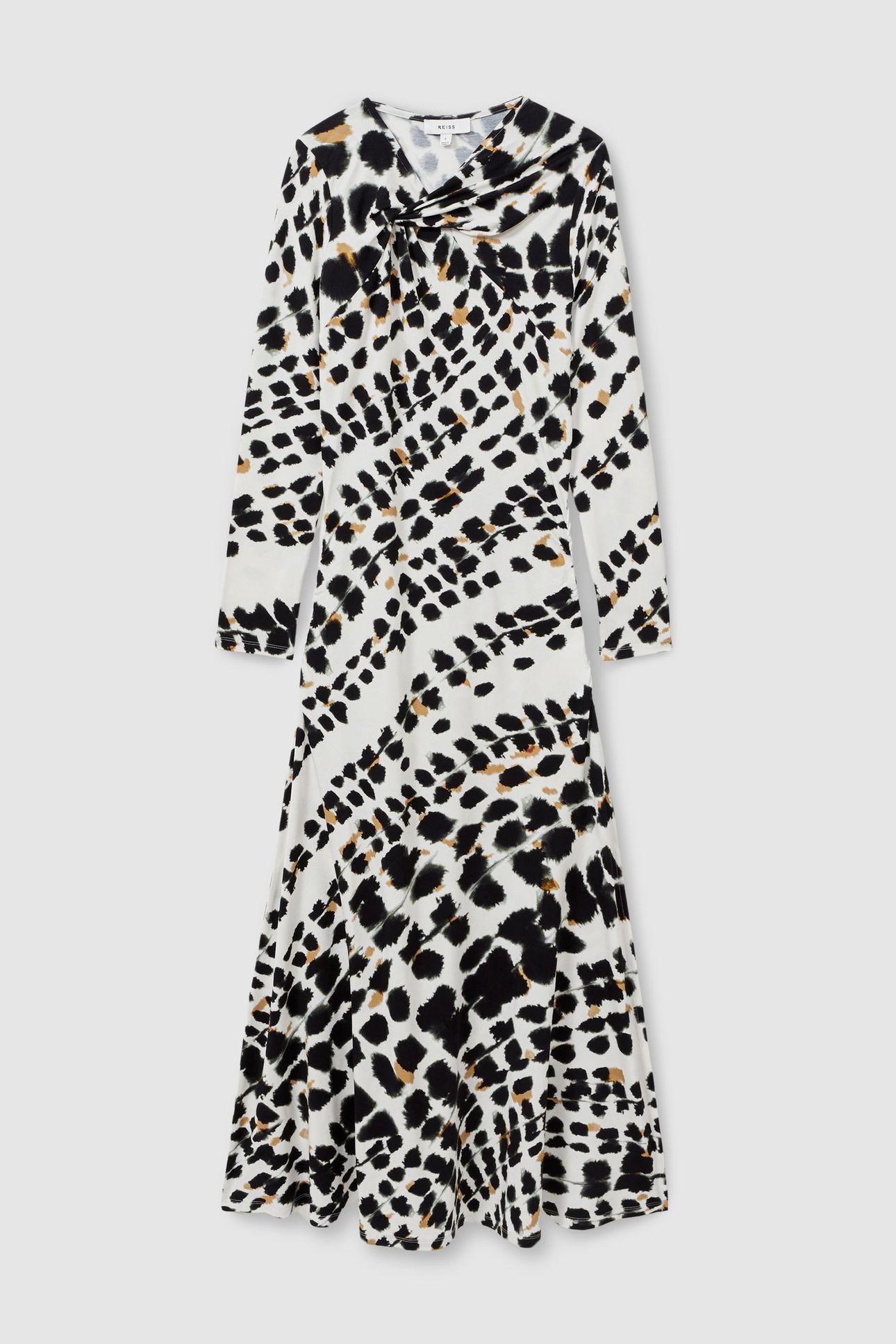 PRINTED MIDI DRESS BLACK/WHITE 3