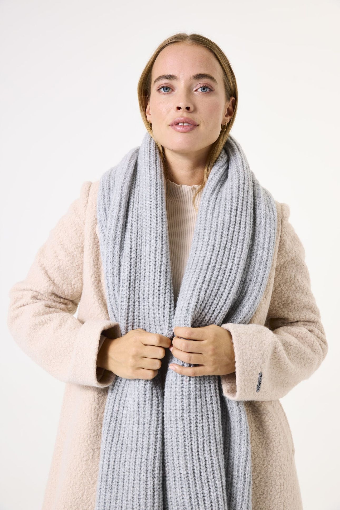 LADIES SCARF GREY MELEE 3