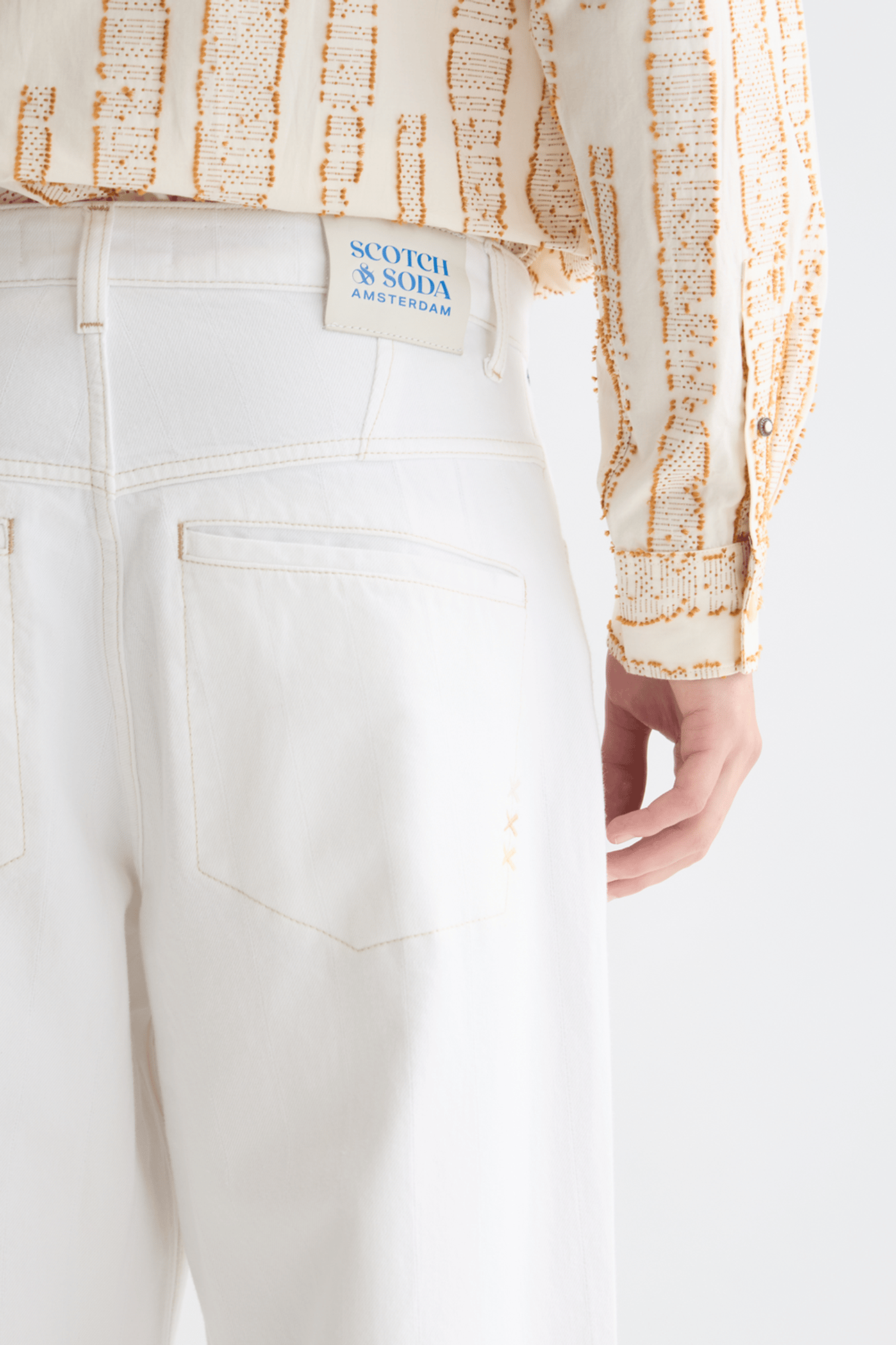 THE DAZE SUPER WIDE LEG JEANS WHITE/PASTEL 6