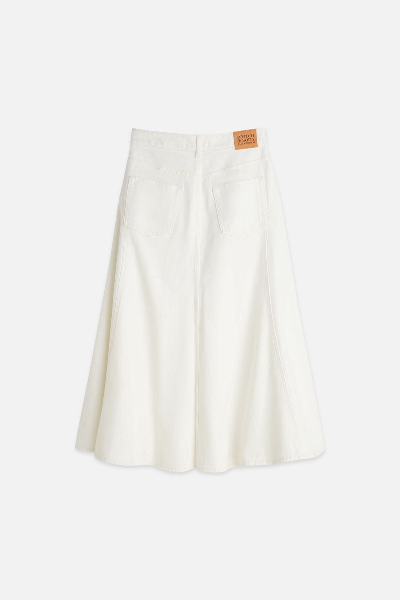5 POCKET DENIM MAXI SKIRT STARDUST WHITE 2