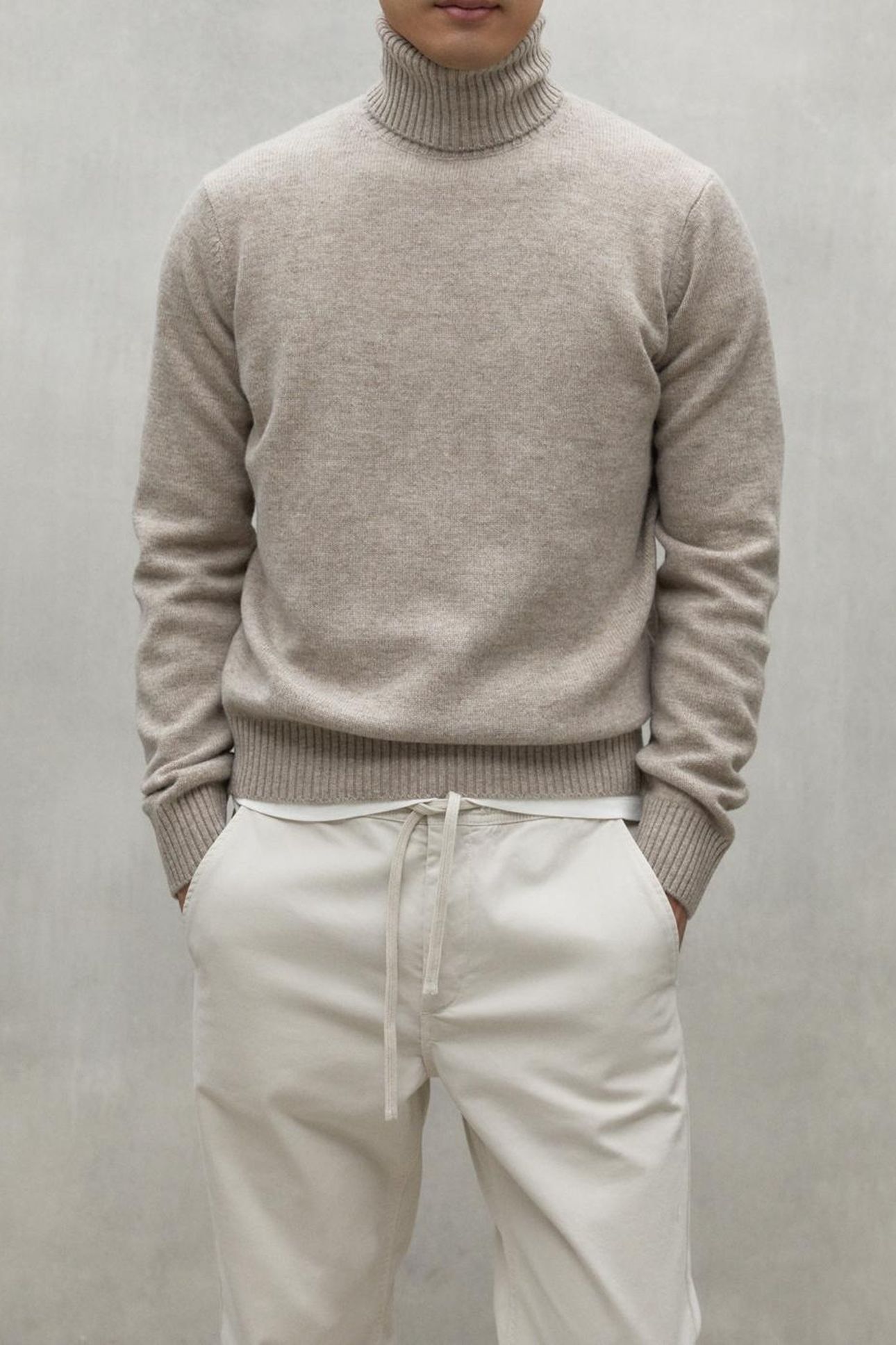 BRUNALF KNIT DARK SAND MELANGE 1