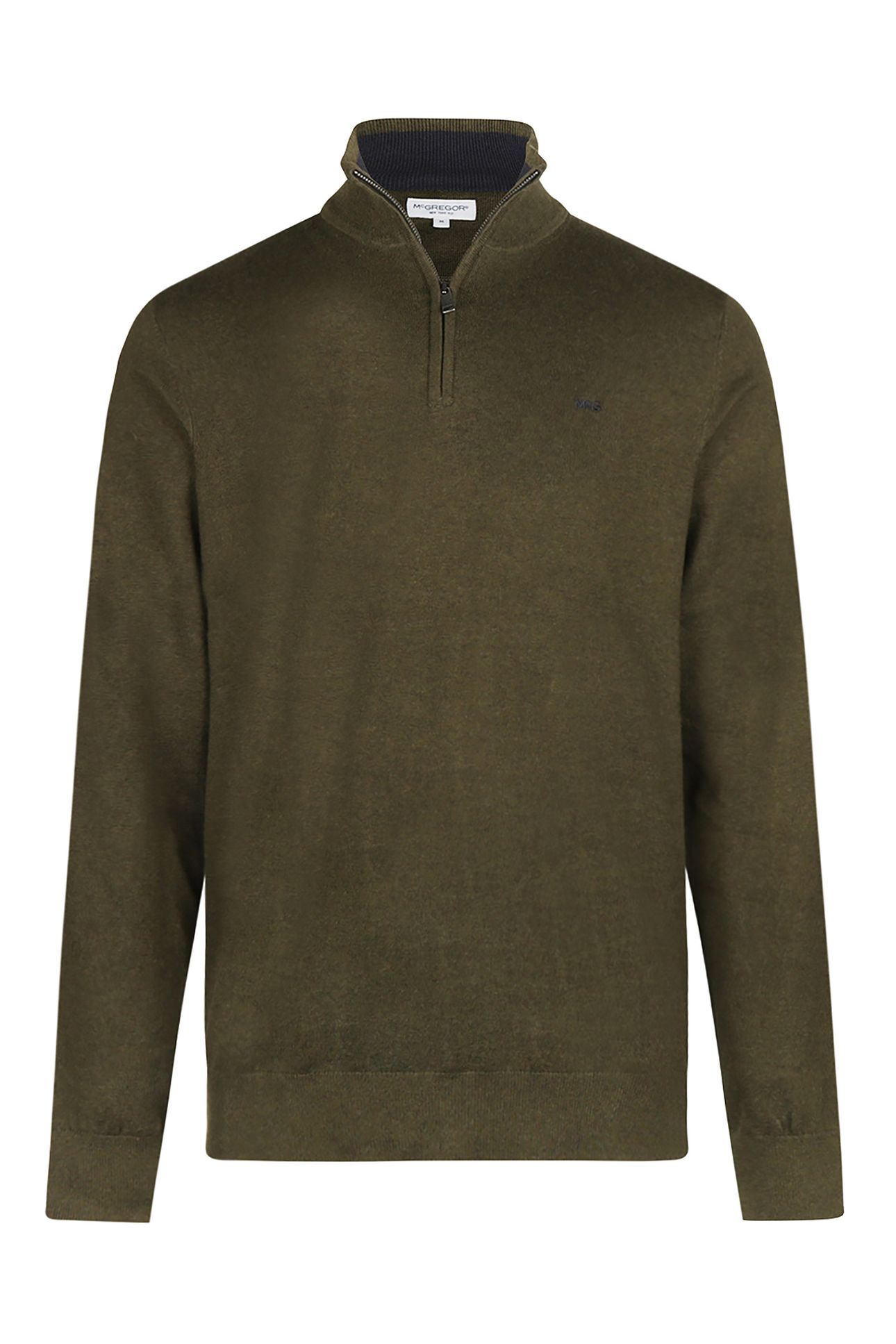 ZIP MOCK SWEATER DARK OLIVE 1
