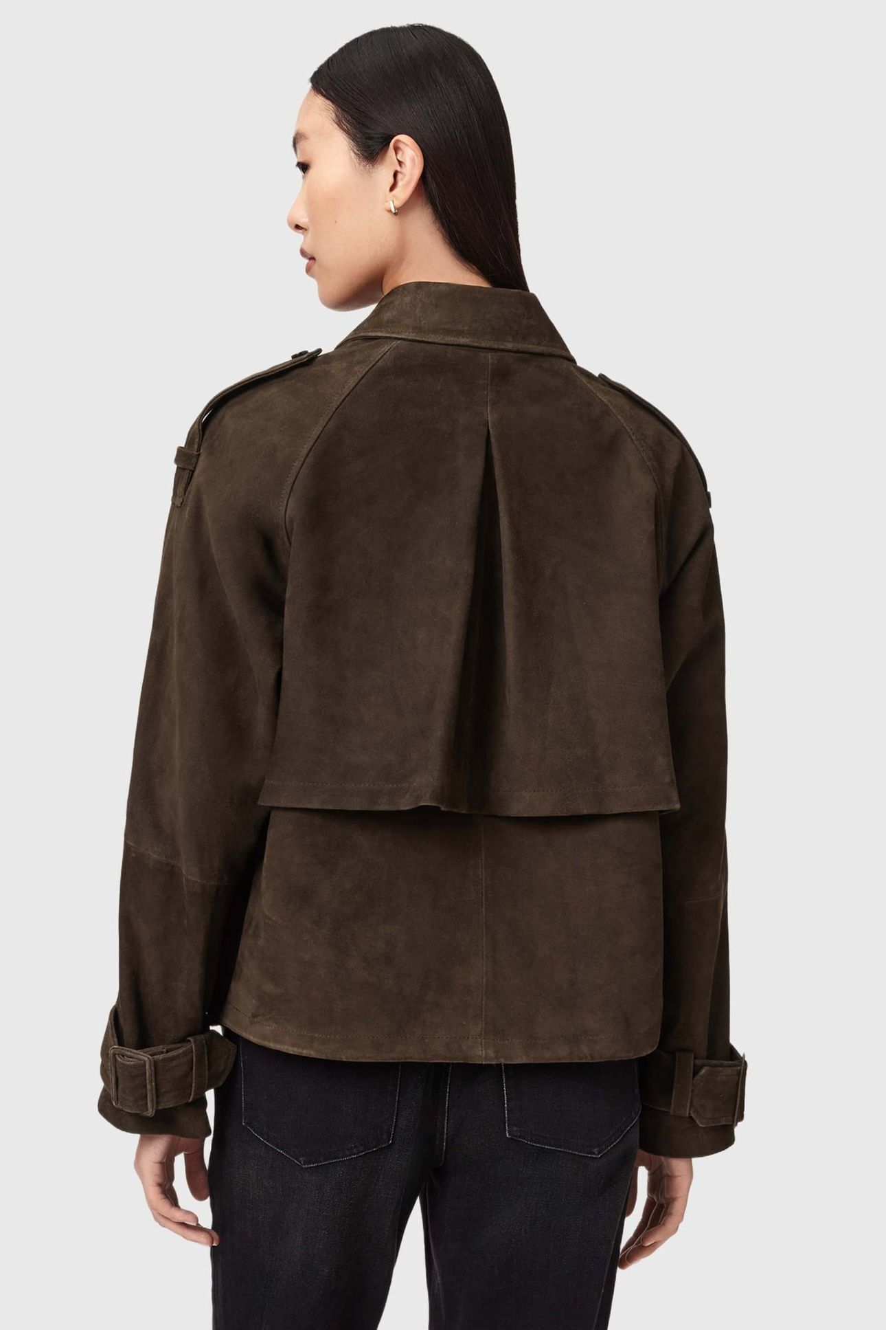 REYA CROPPED MAC BITTER BROWN 2