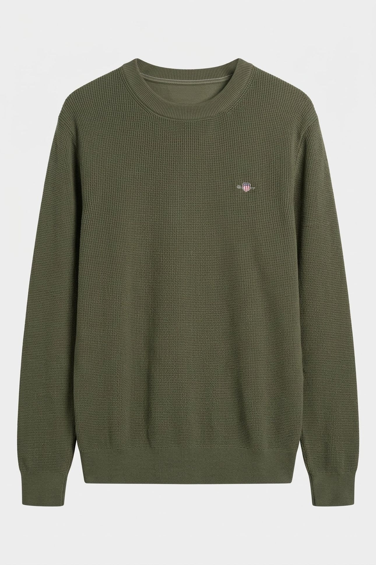 WAFFLE KNIT SWEATER DRY HERB GREEN 3
