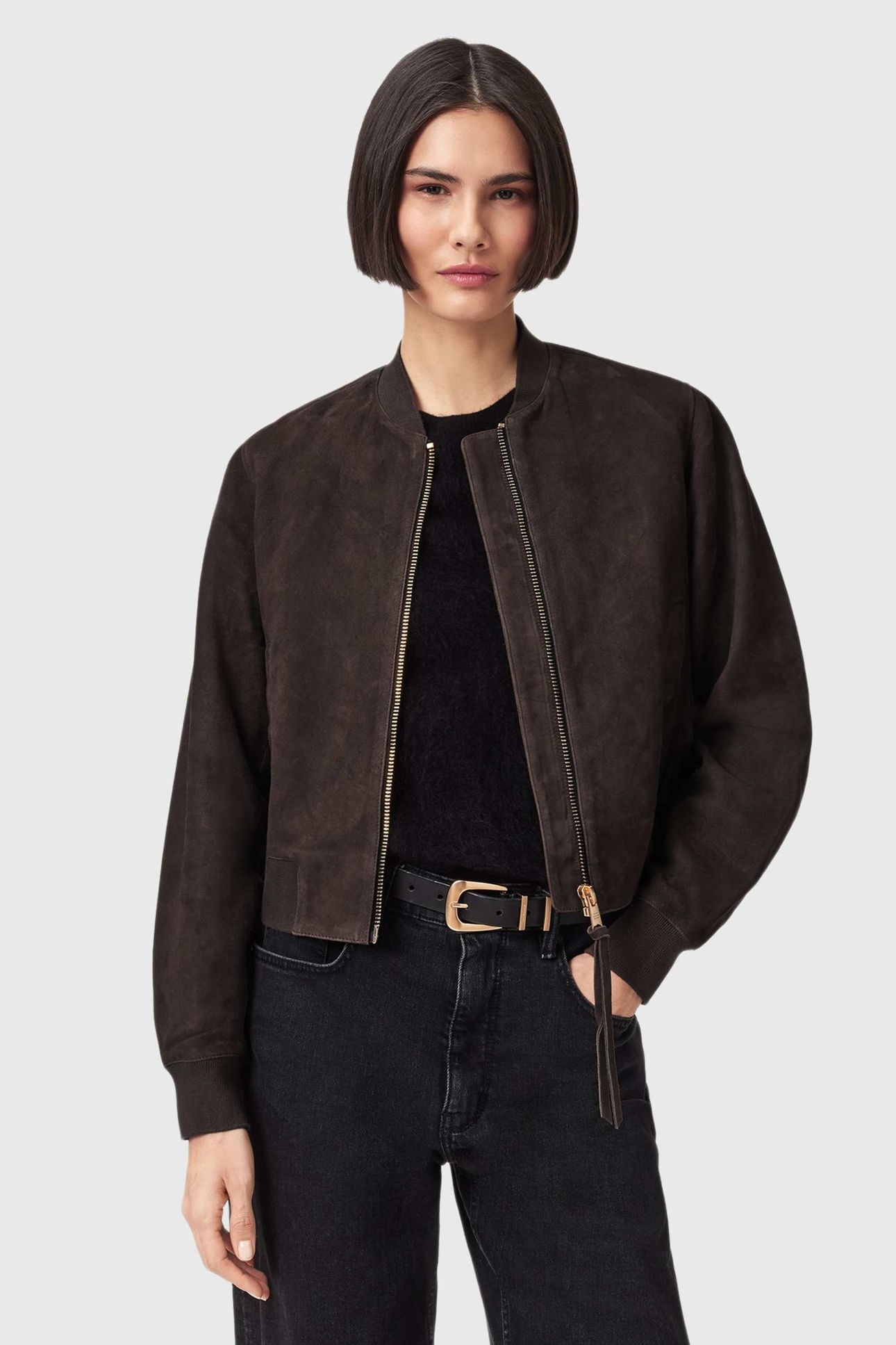 ORTEN SUEDE BOMBER BITTER BROWN 6