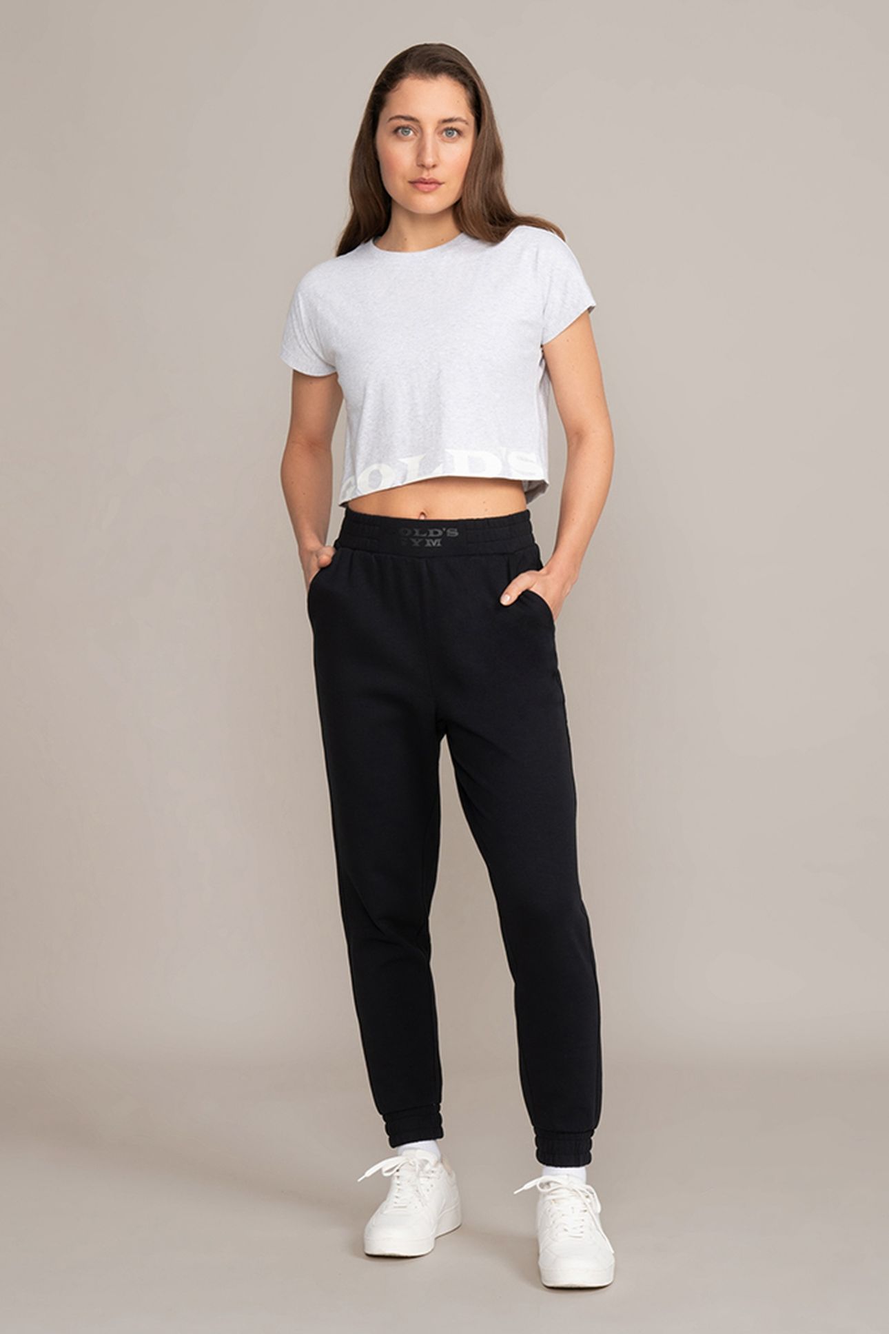LADIES CROPPED T-SHIRT GREY 1