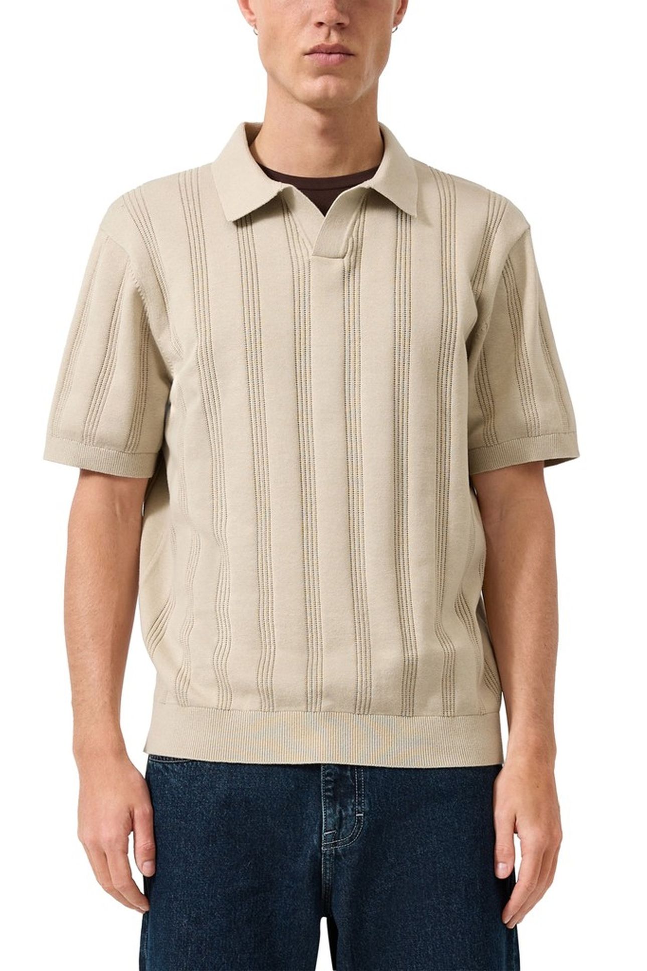 S.OLIVER-QS POLOSHIRTS BEIGE 1