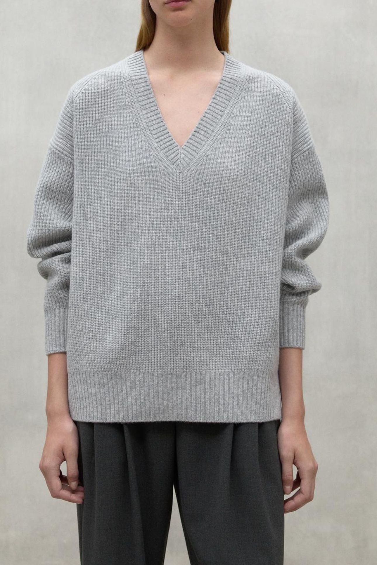 AZALEAALF KNIT LIGHT GREY MELANGE 1