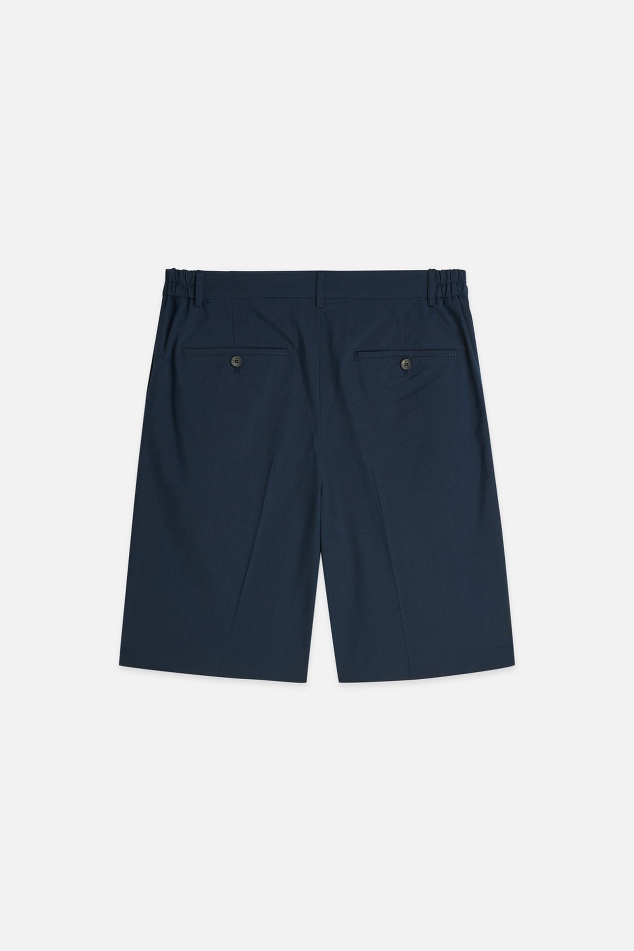 SEERSUCKER WIDEFIT BERMUDA SHORTS NAVY 5