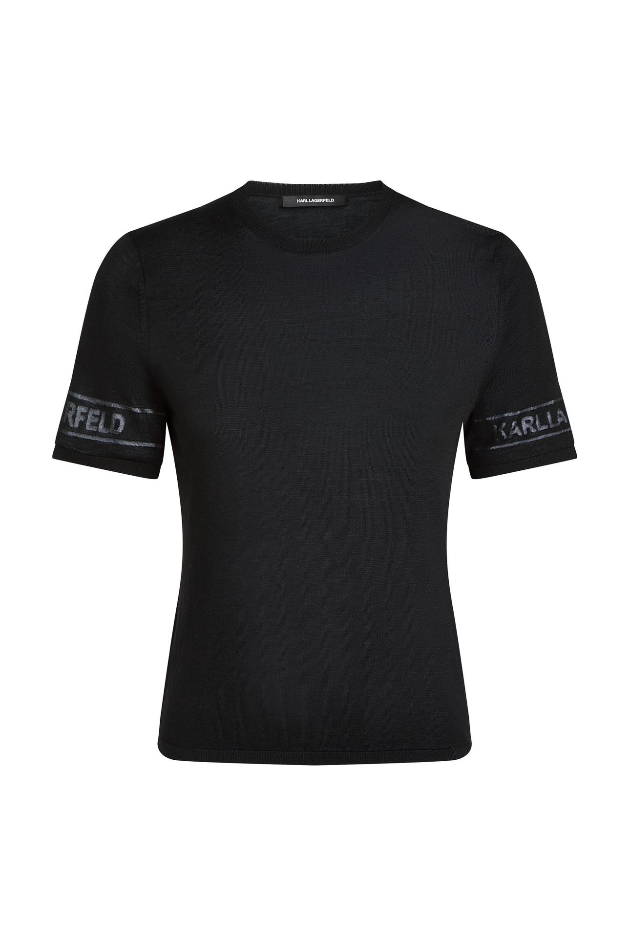 LIGHTWEIGHT LOGO KNIT TOP BLACK 1