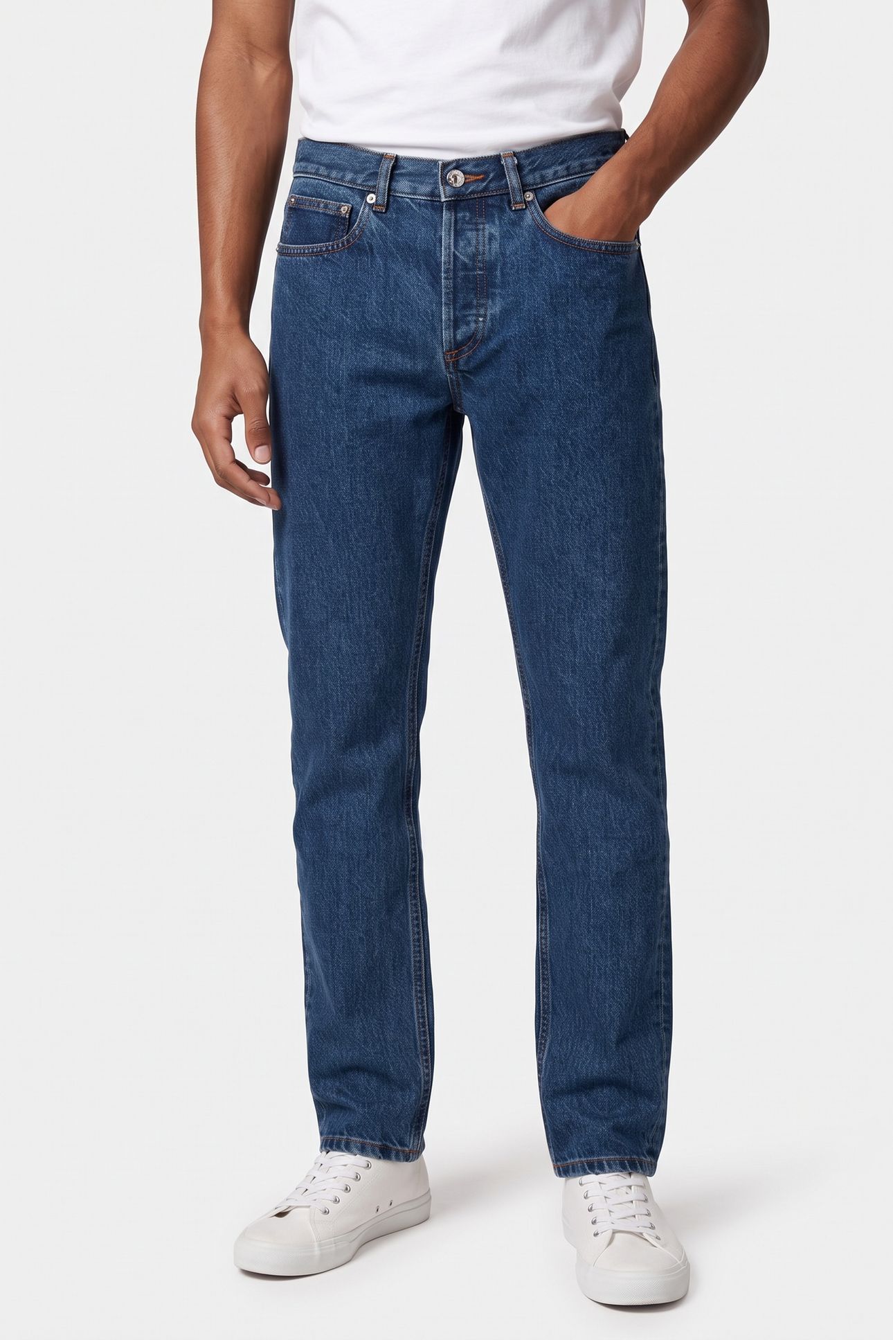 UNISEX SMALL NEW STANDARD WASHED INDIGO 2