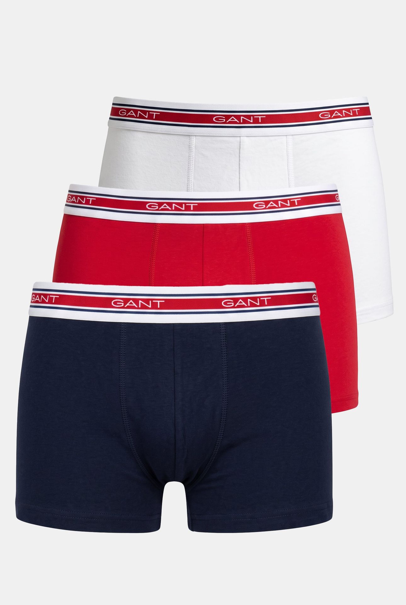 STRIPED WAISTBAND TRUNK 3-PACK WHITE 1