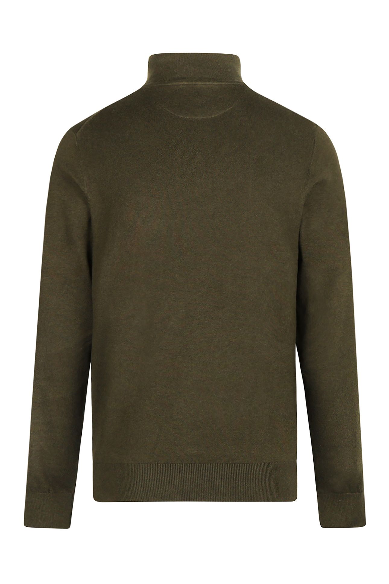 ZIP MOCK SWEATER DARK OLIVE 2