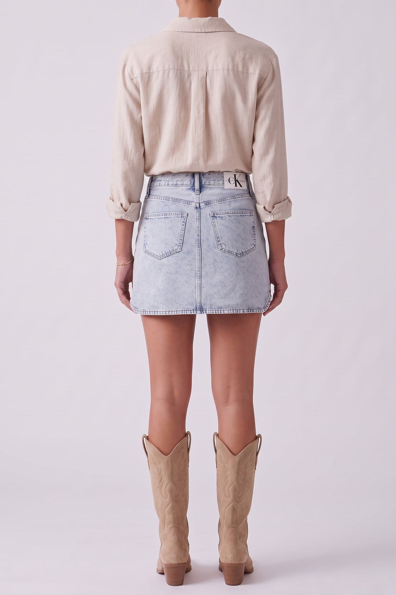 A-LINE MINI SKIRT DENIM LIGHT 2