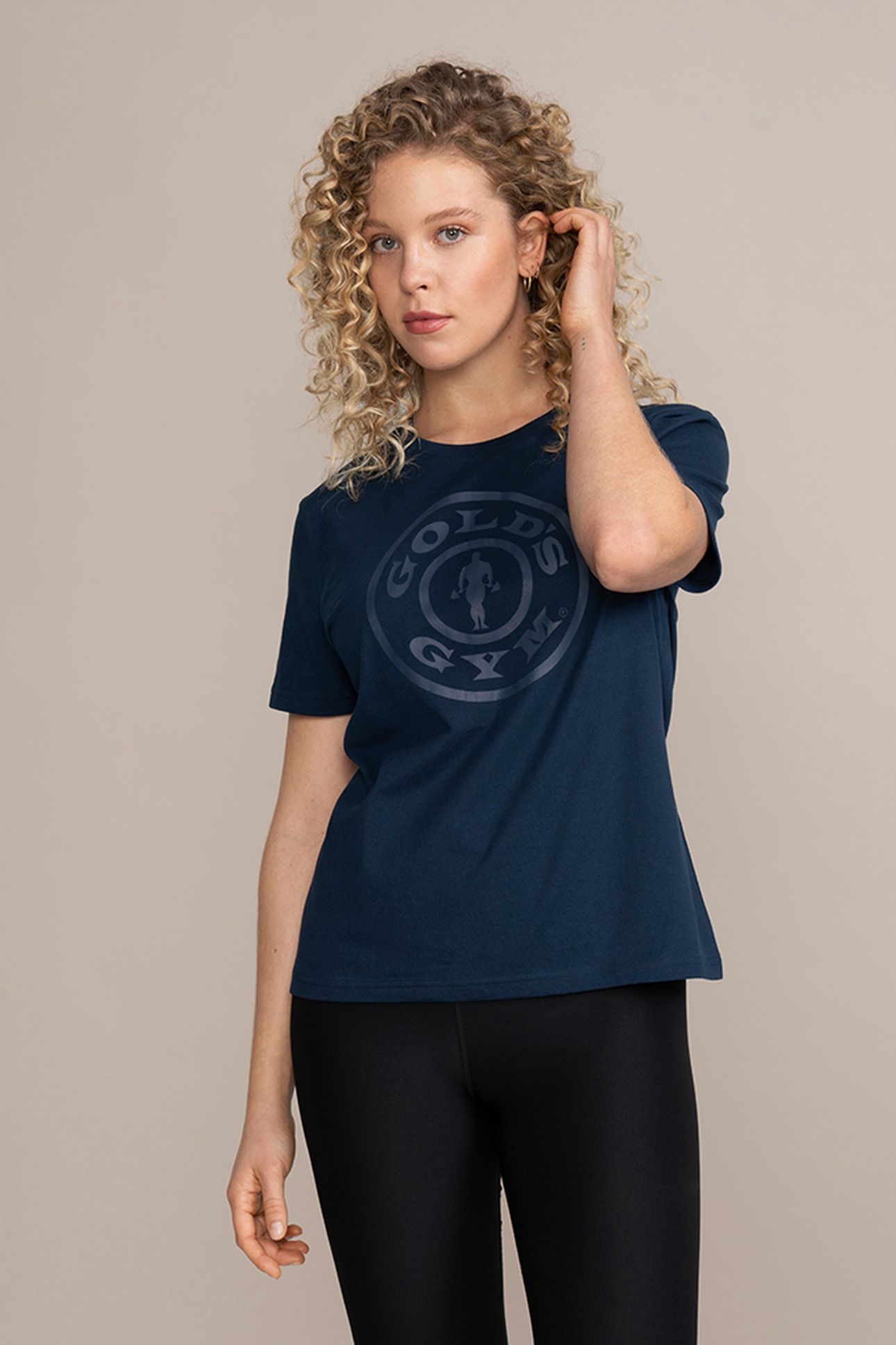 WEIGHT PLATE WOMEN'S RELAXED TEE NAVY 2