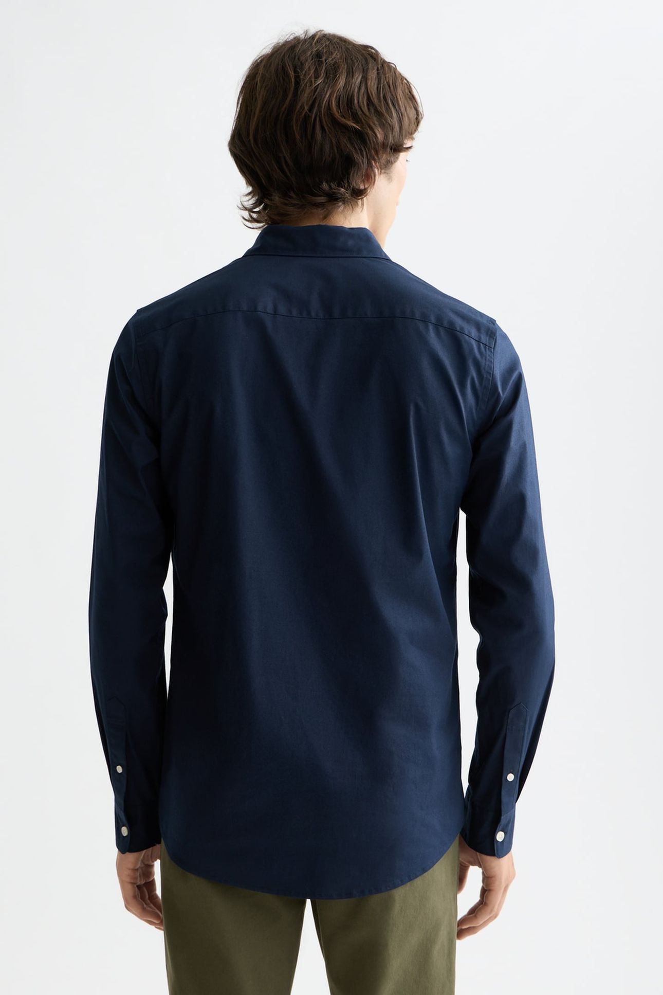 COTTON POPLIN SLIM-FIT SHIRT NAVY 2