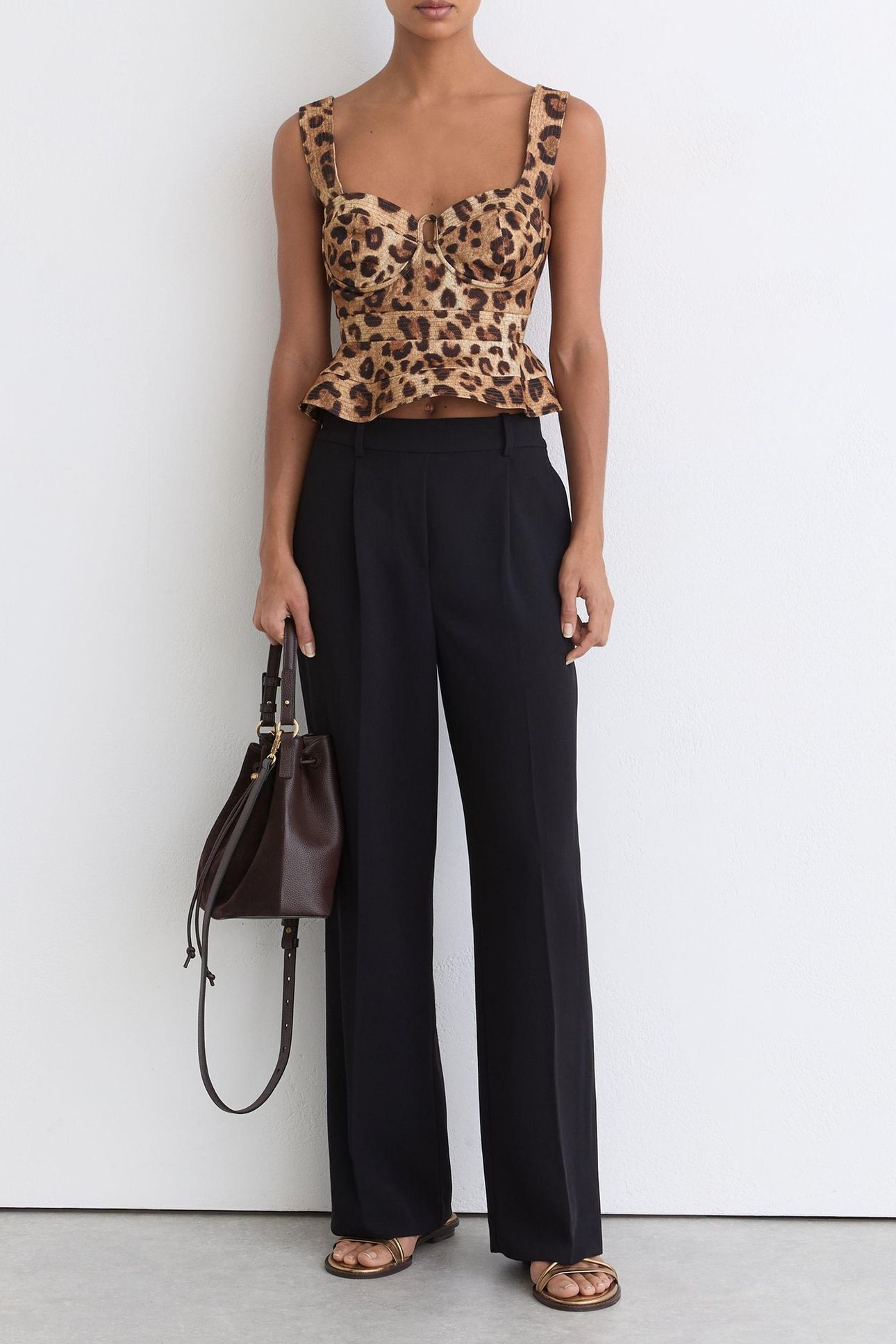 LEOPARD PRINT BUSTIER TOP NEUTRAL 2