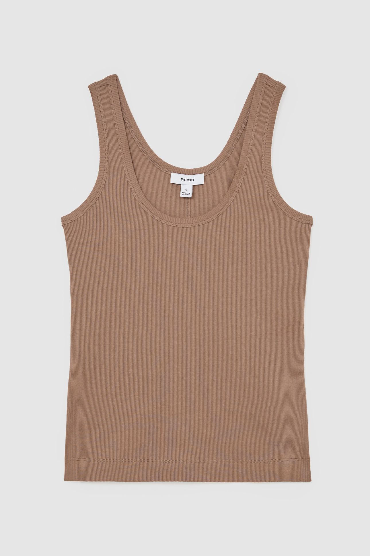 SCOOP NECK RIB VEST TAUPE NEUTRAL 4