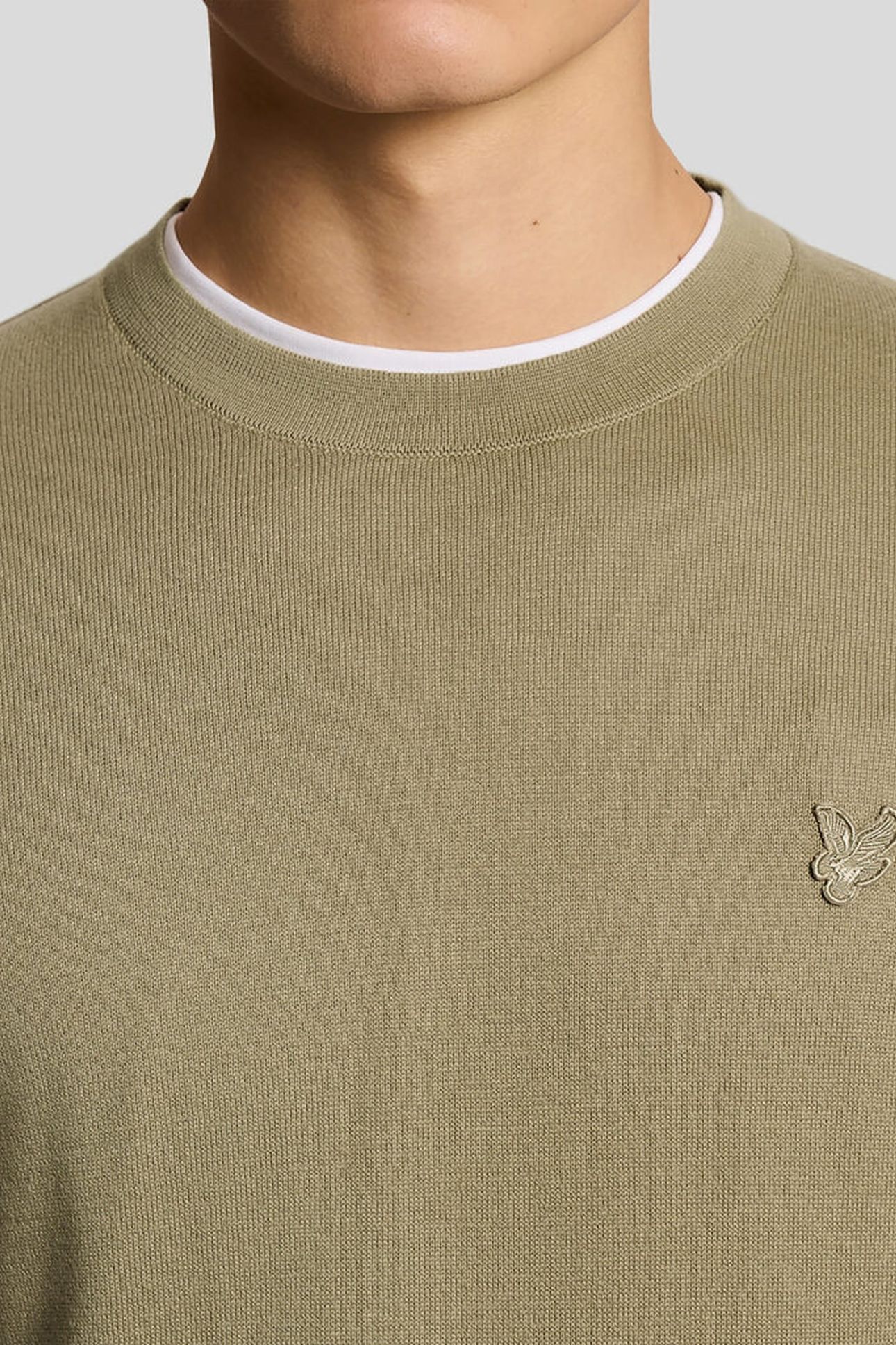 TONAL SUPERFINE CREW NECK JUMPER SAGE UNIFORM 5
