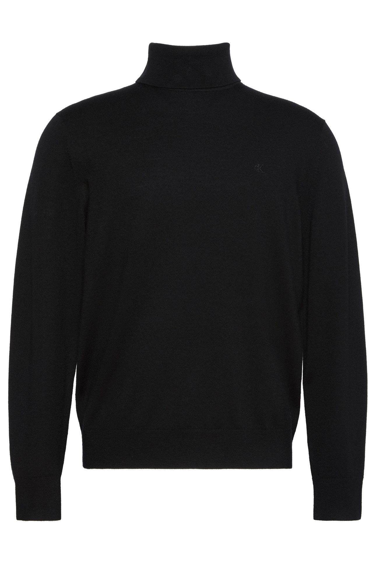 LS 100% MERINO T-NECK BLACK 1