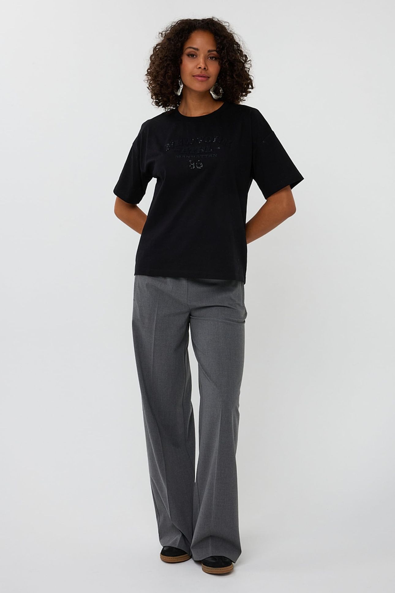 T-SHIRT WIDE "NEW YORK" BLACK 2