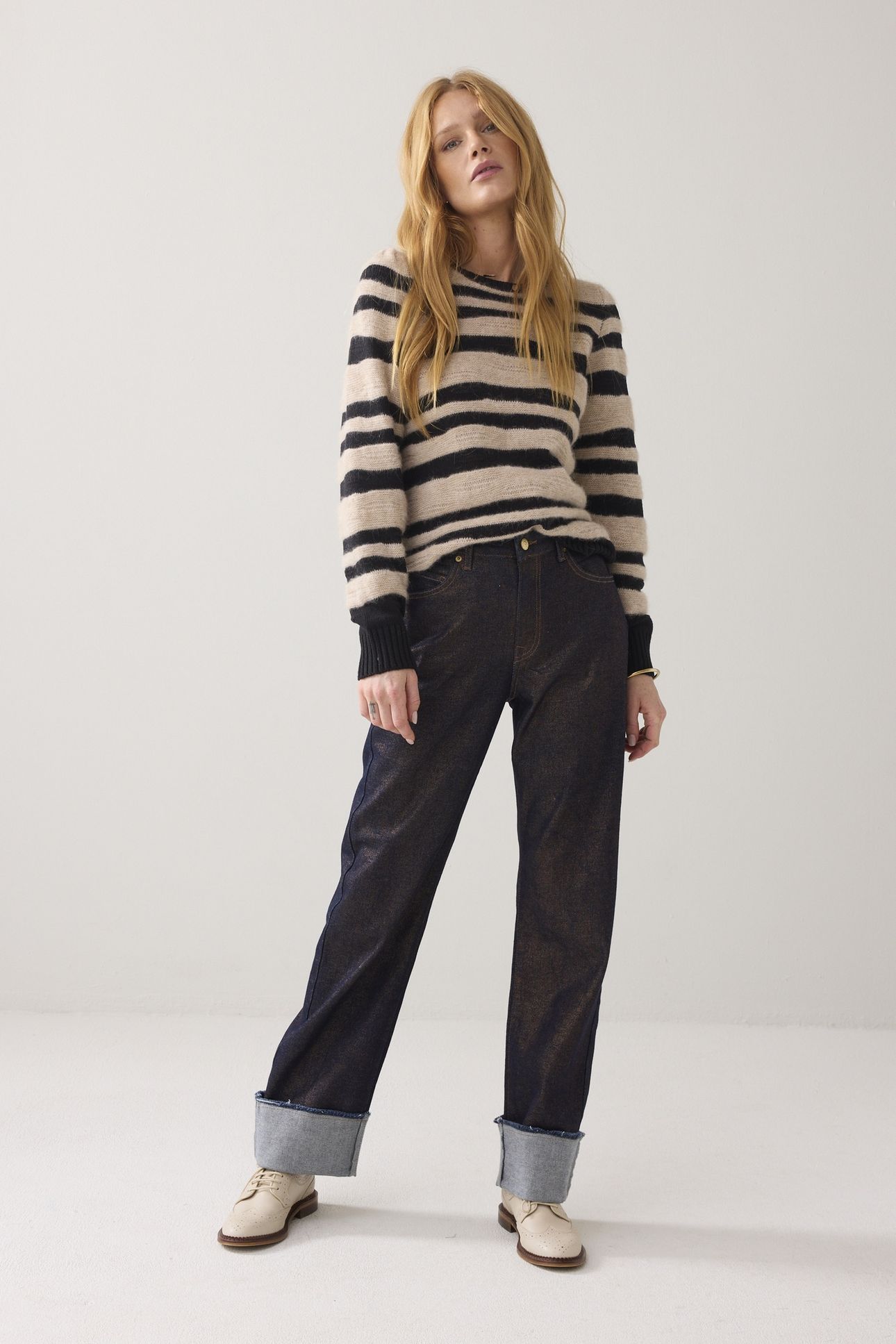 SWEATER IRREGULAR STRIPE KNIT PRINTS 3