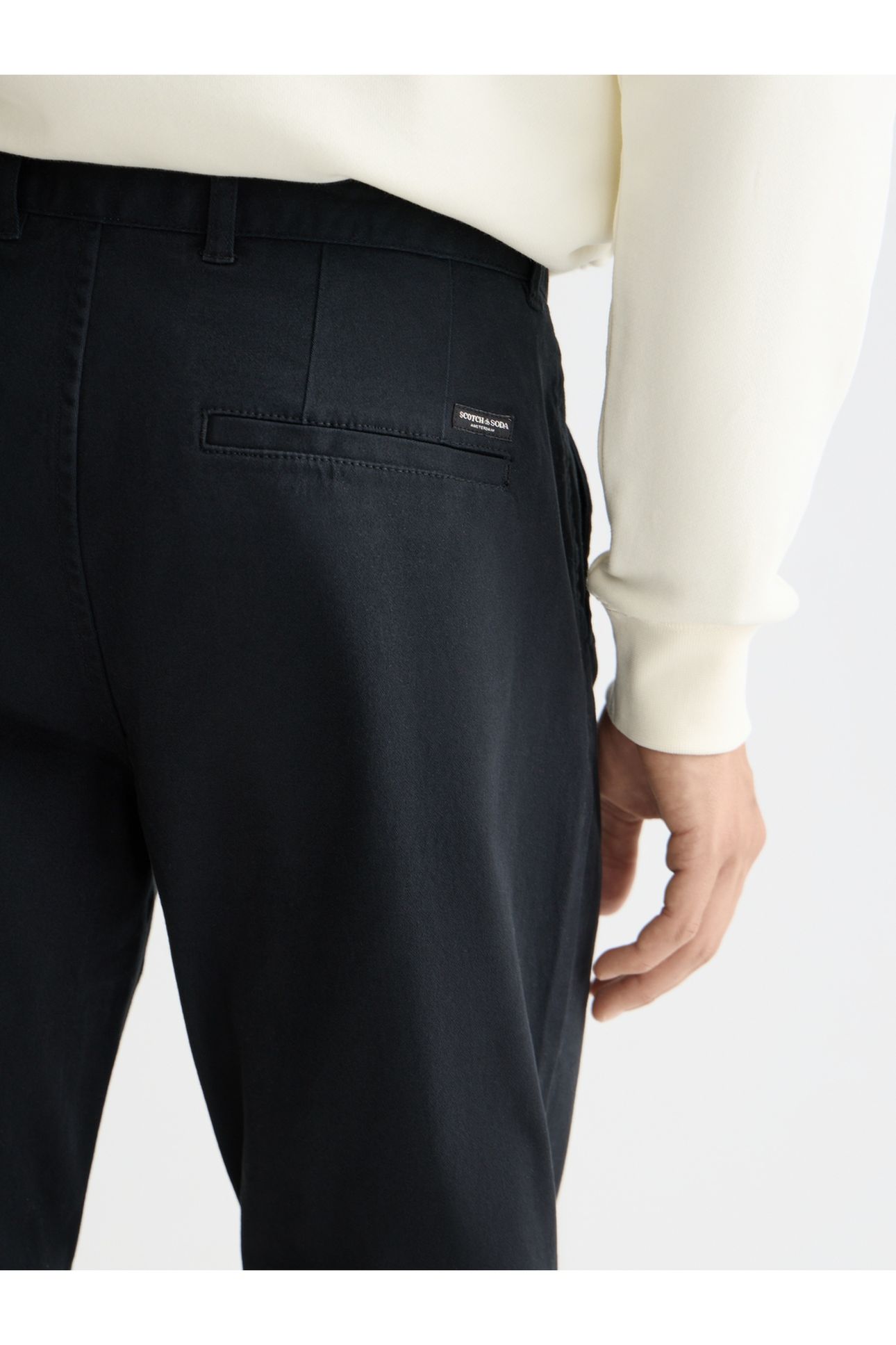 MOTT COTTON-BLEND TWILL CHINO BLACK 6