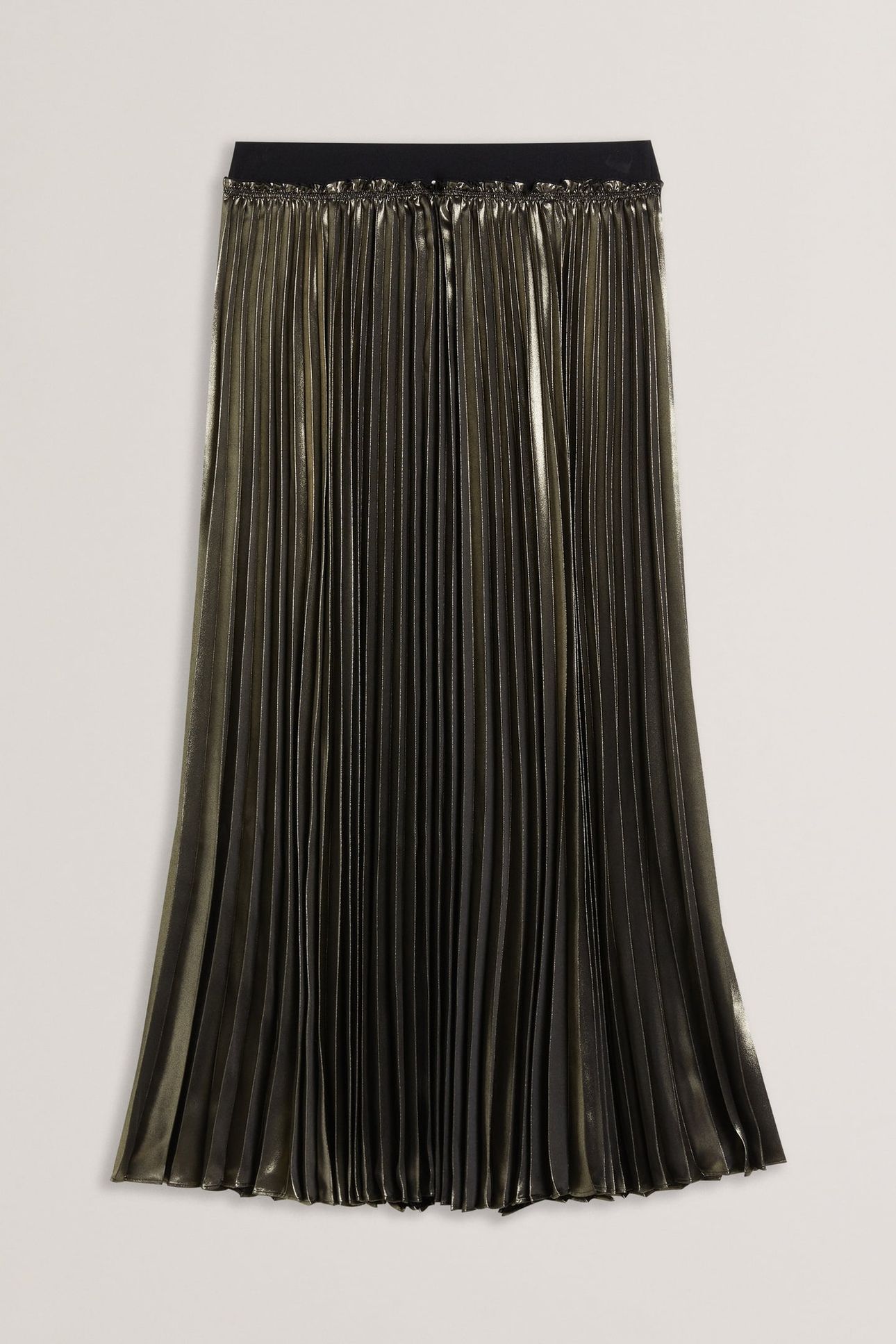 WMS KESE METALLIC PLEATED MIDI SKIRT GOLD 4