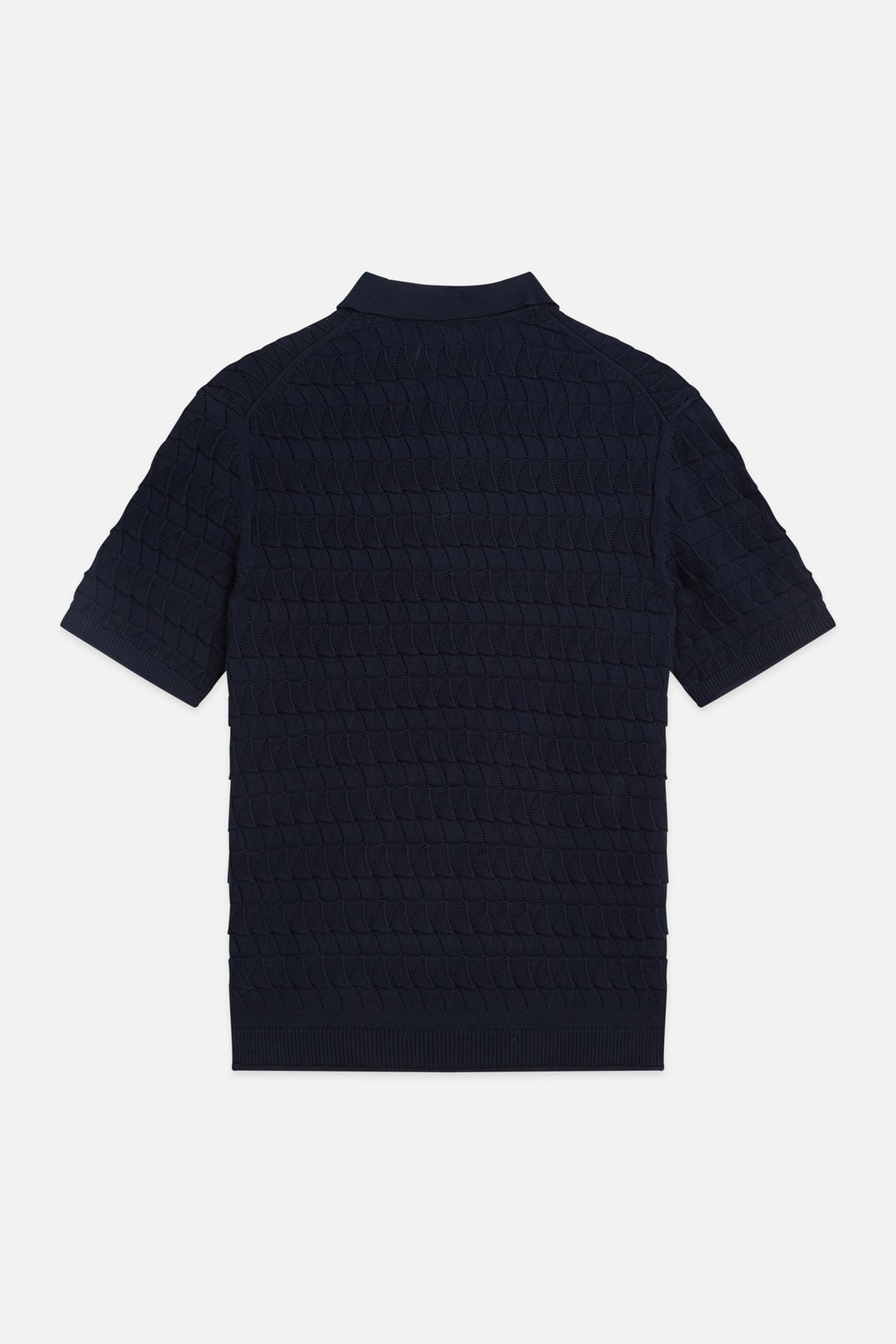 POINTELLE KNITTED REGULAR FIT POLO NAVY 5