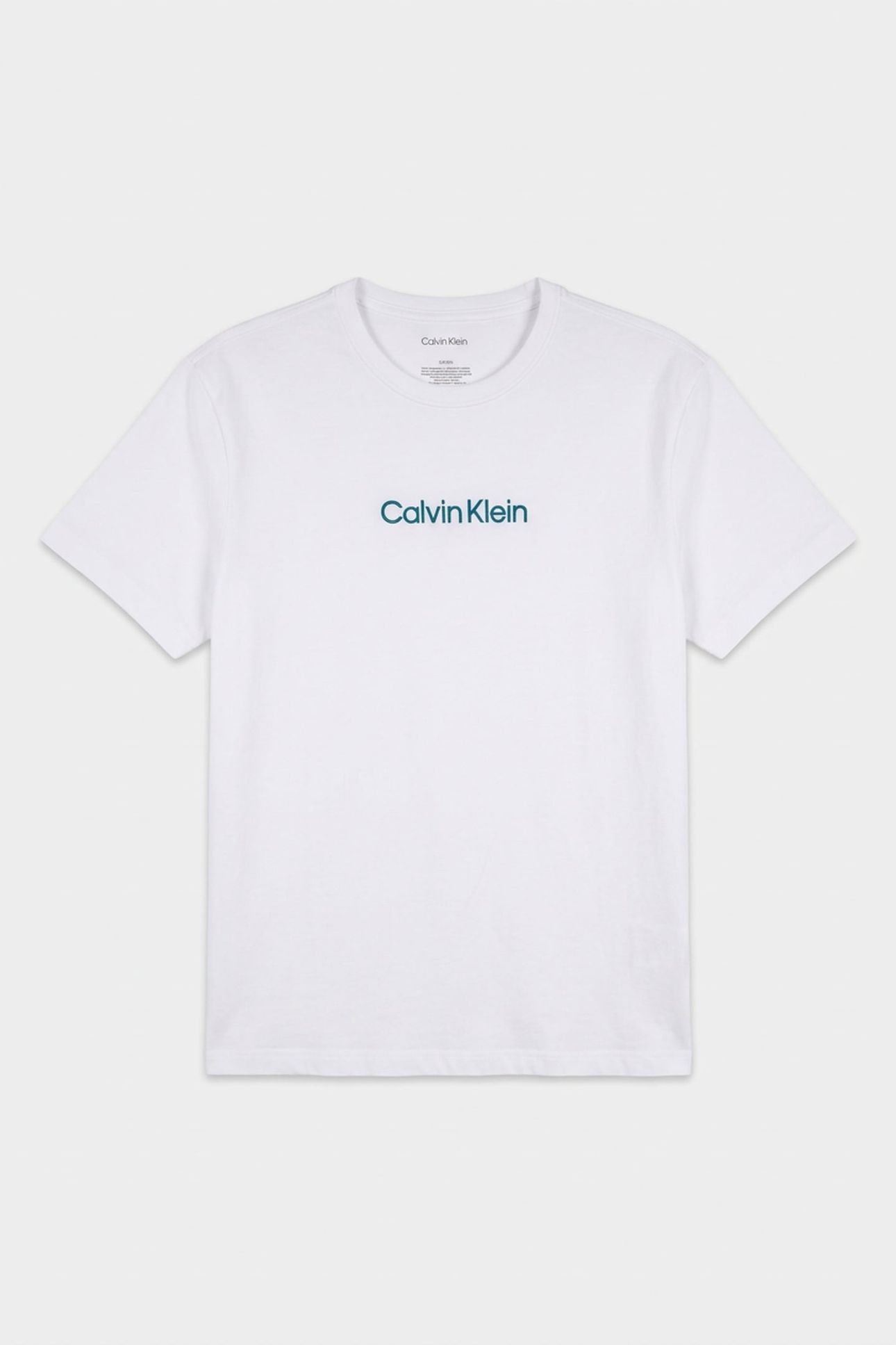 S/S CREW NECK CLASSIC WHITE W/DEEP LAGOON LOGO 3