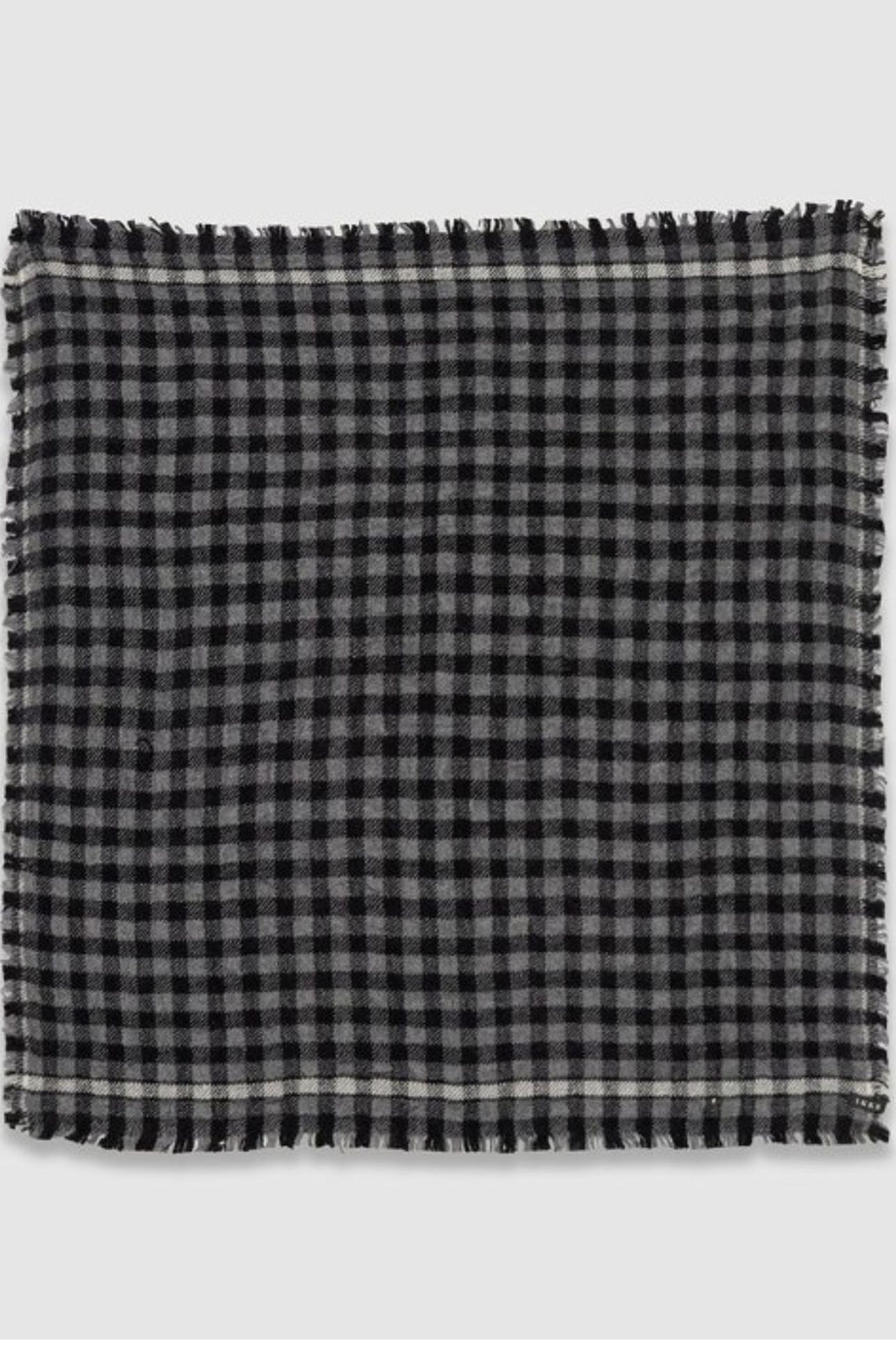 GREY CHECK SQUARE SCARF 1