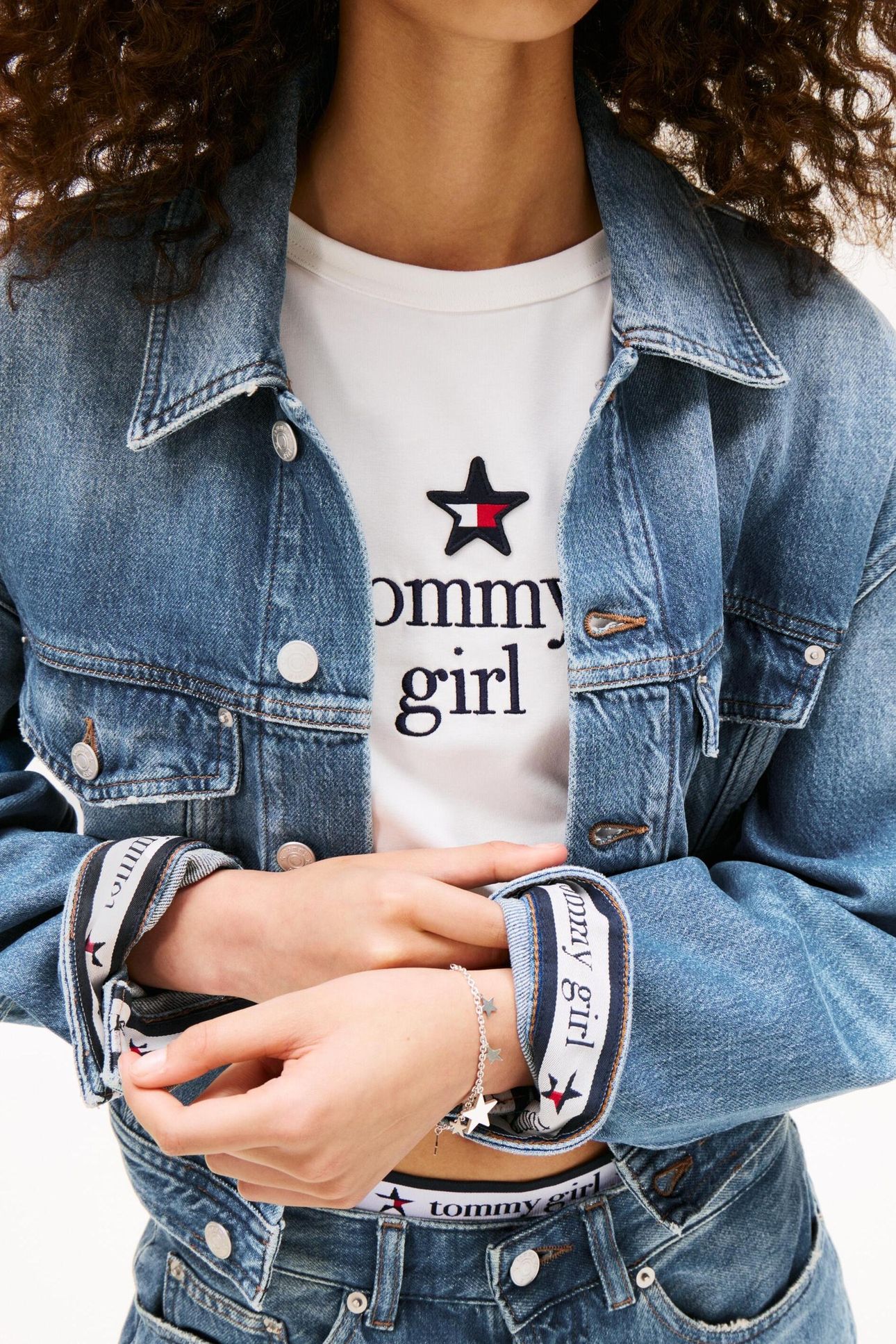 TOMMY GIRL OVERSIZED JACKET INDIGO WASH 7