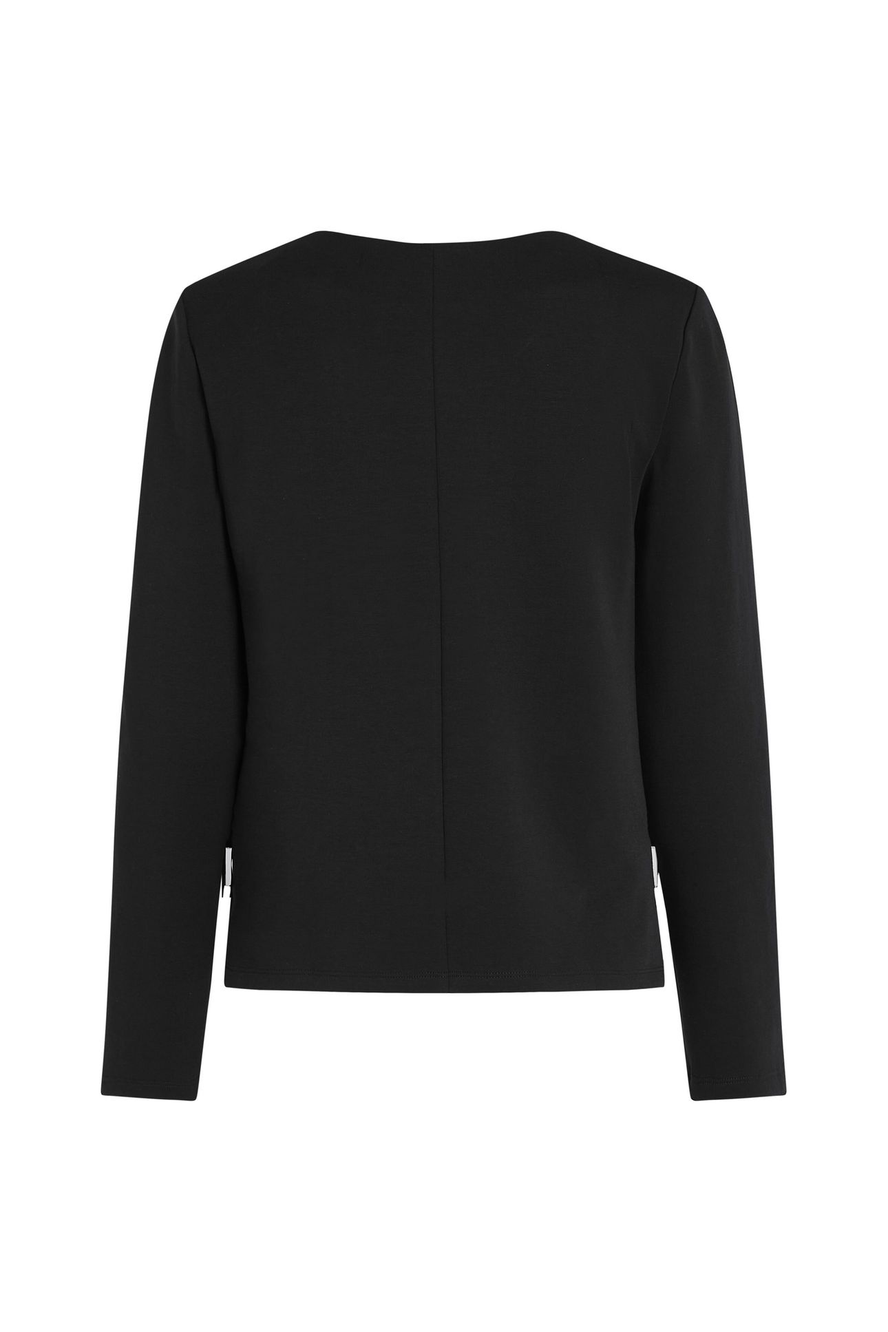METAL DETAIL V NECK SWEATSHIRT BLACK 5