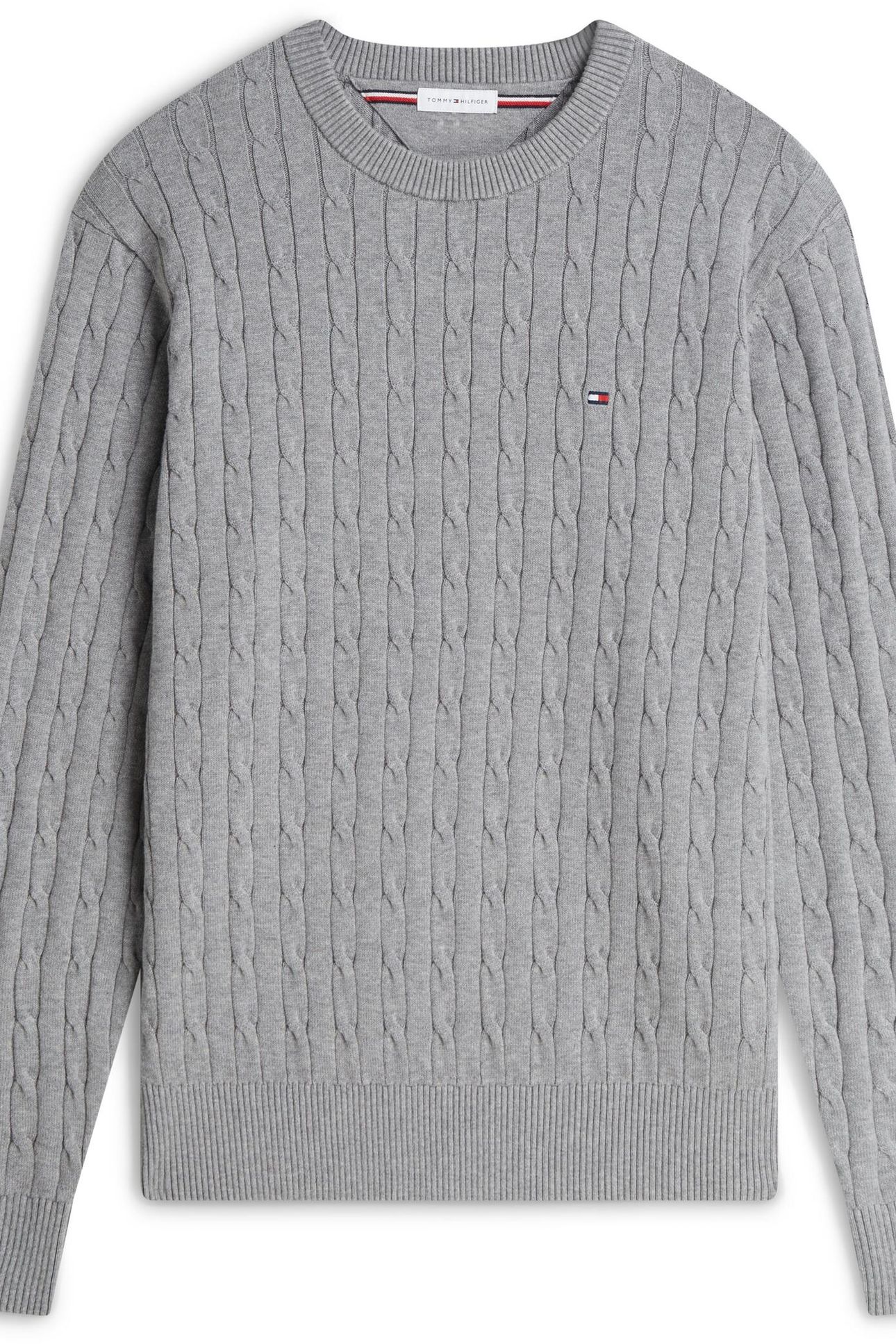 CLASSIC COTTON CABLE MEDIUM GREY HEATHER 8